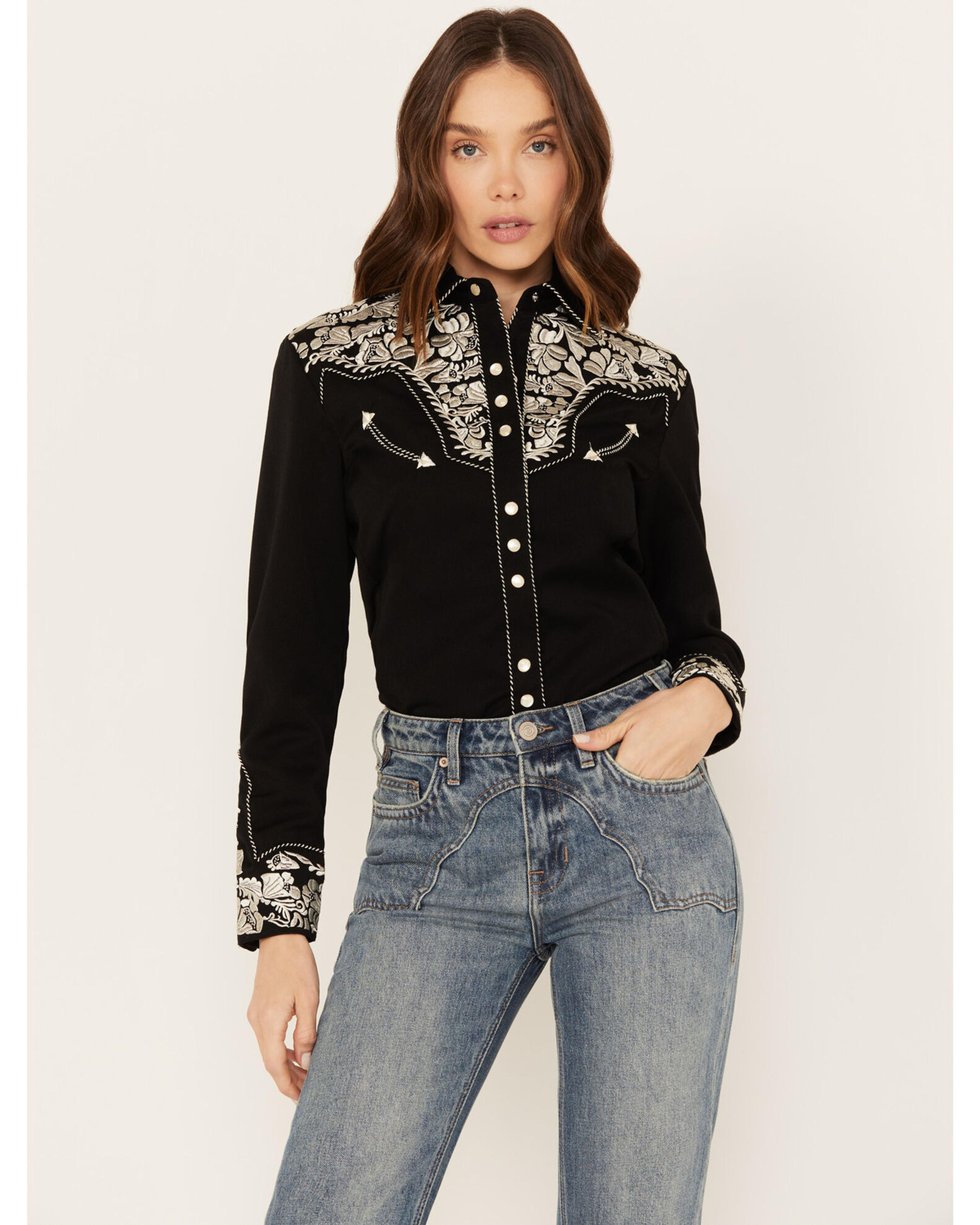 Scully Women's Silver Western Embroidered Shirt | Sheplers