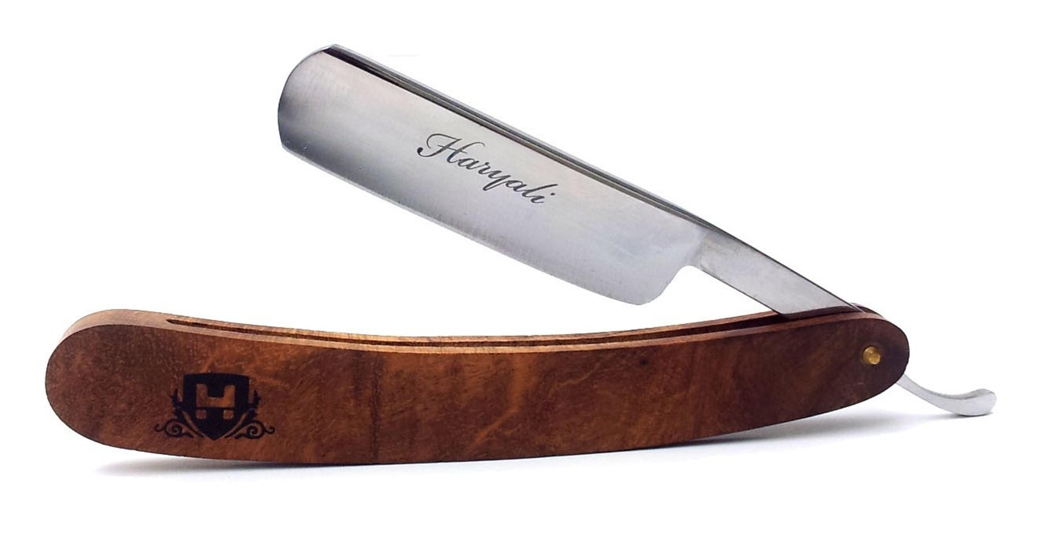 100% Wood Handle Shaving Straight Razor