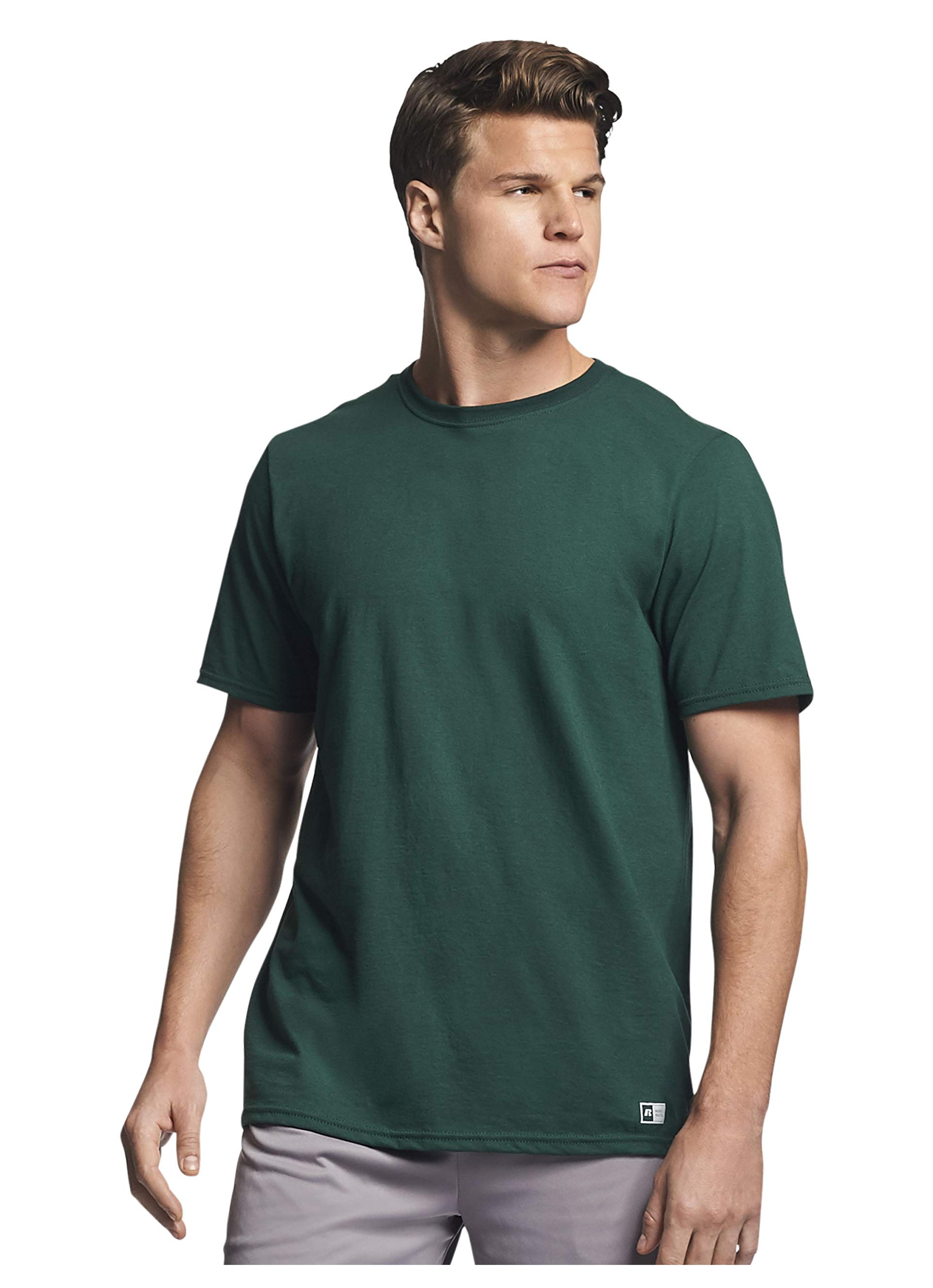 Amazon.com: Russell Athletic mens Essential Short Sleeve Tee T Shirt, Dark Green, Medium US : Clothing, Shoes & Jewelry