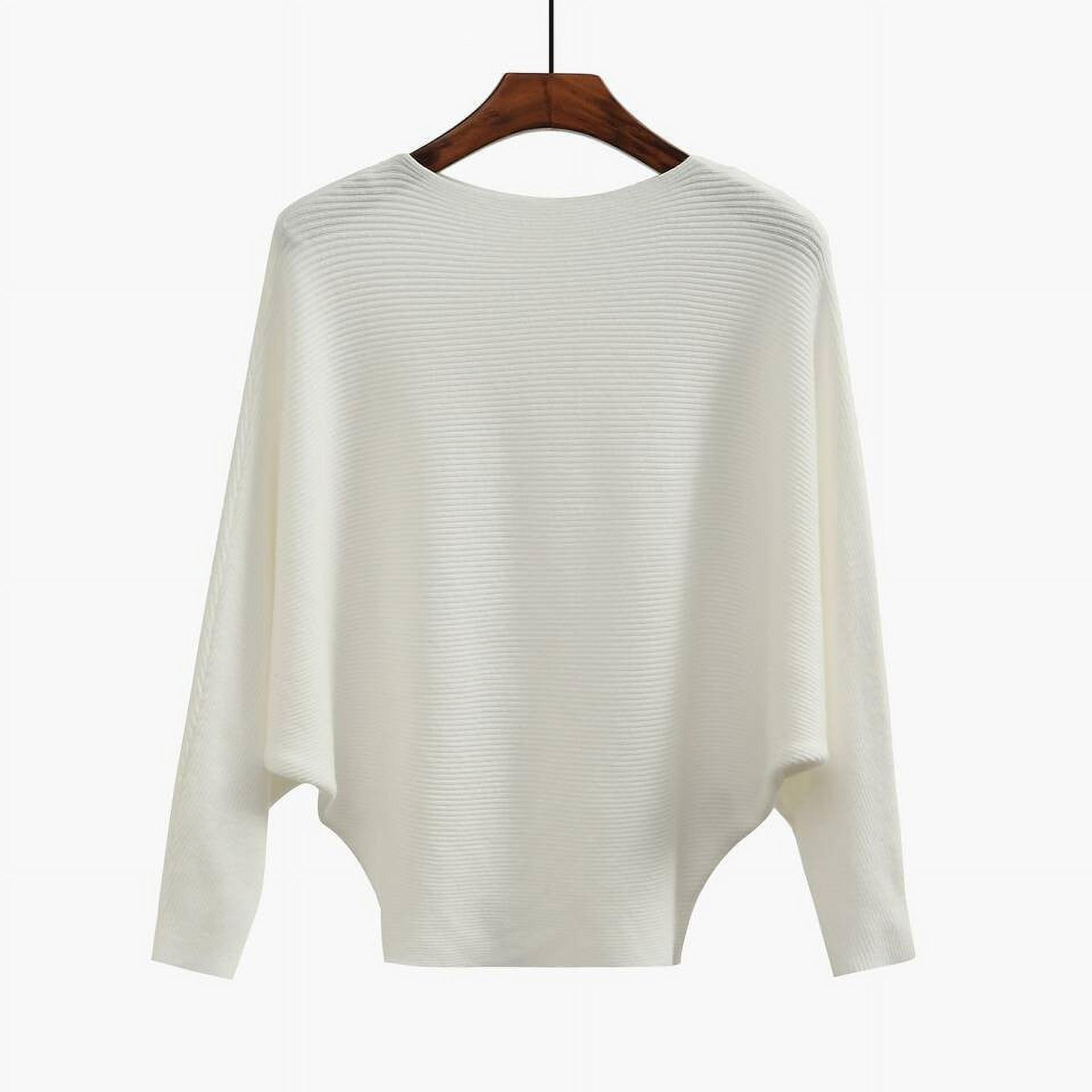 Sizzling Savings WXLWZYWL Sweaters for Women Clearance Plus Size Long Sleeves Round Neck Loose Pullover Tops Blouse Knitted Sweater White - Walmart.com