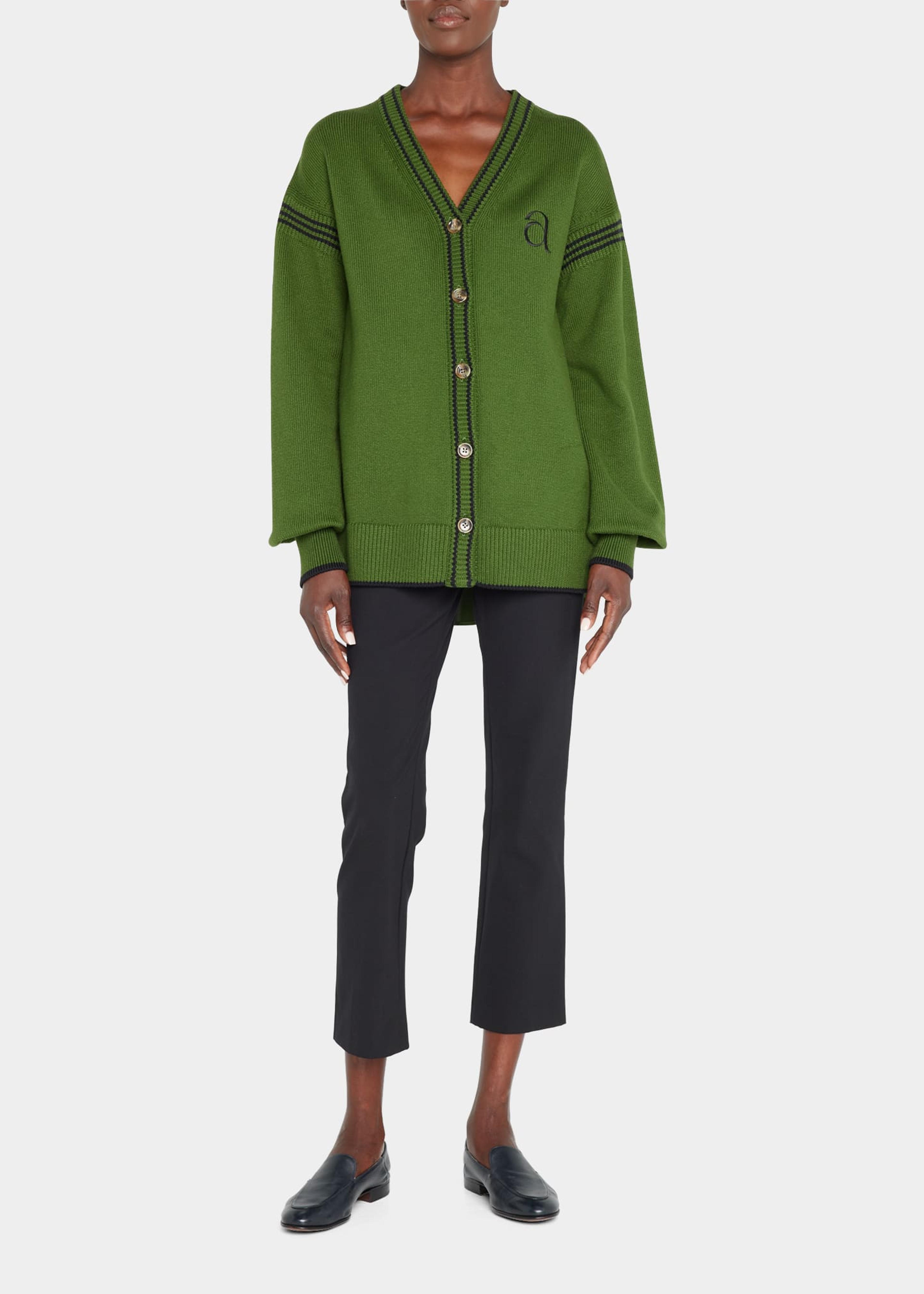 ADEAM Mixed-Media College Cardigan - Bergdorf Goodman