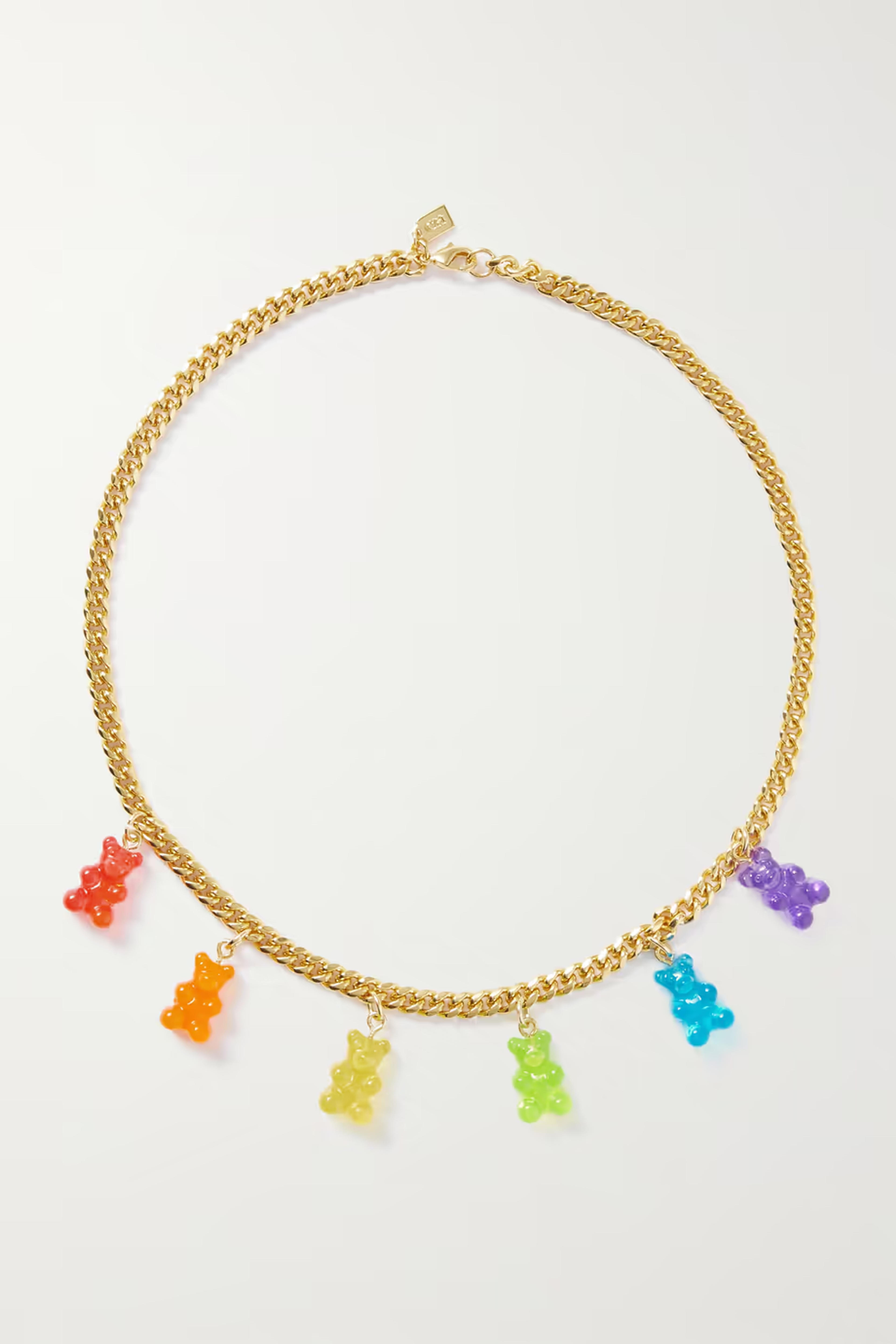 CRYSTAL HAZE JEWELRY Juan gold-plated resin necklace | NET-A-PORTER
