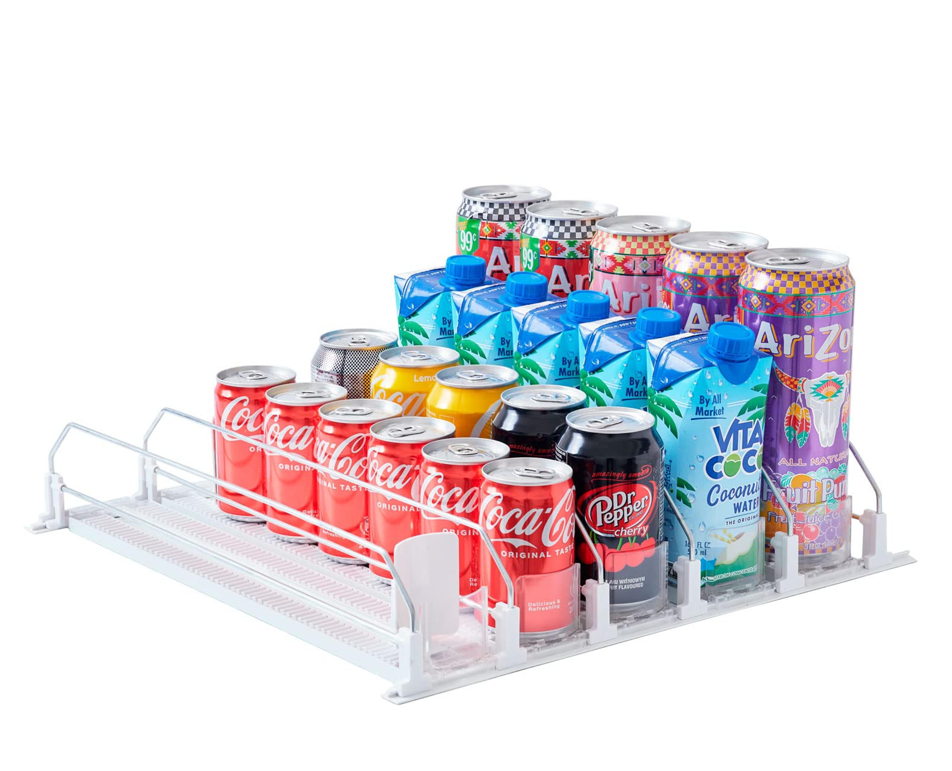 Amazon.com: Drink Organizer for Fridge, Baraiser Self-Pushing Soda Can Organizer for Refrigerator, Pantry and More, White : Home & Kitchen