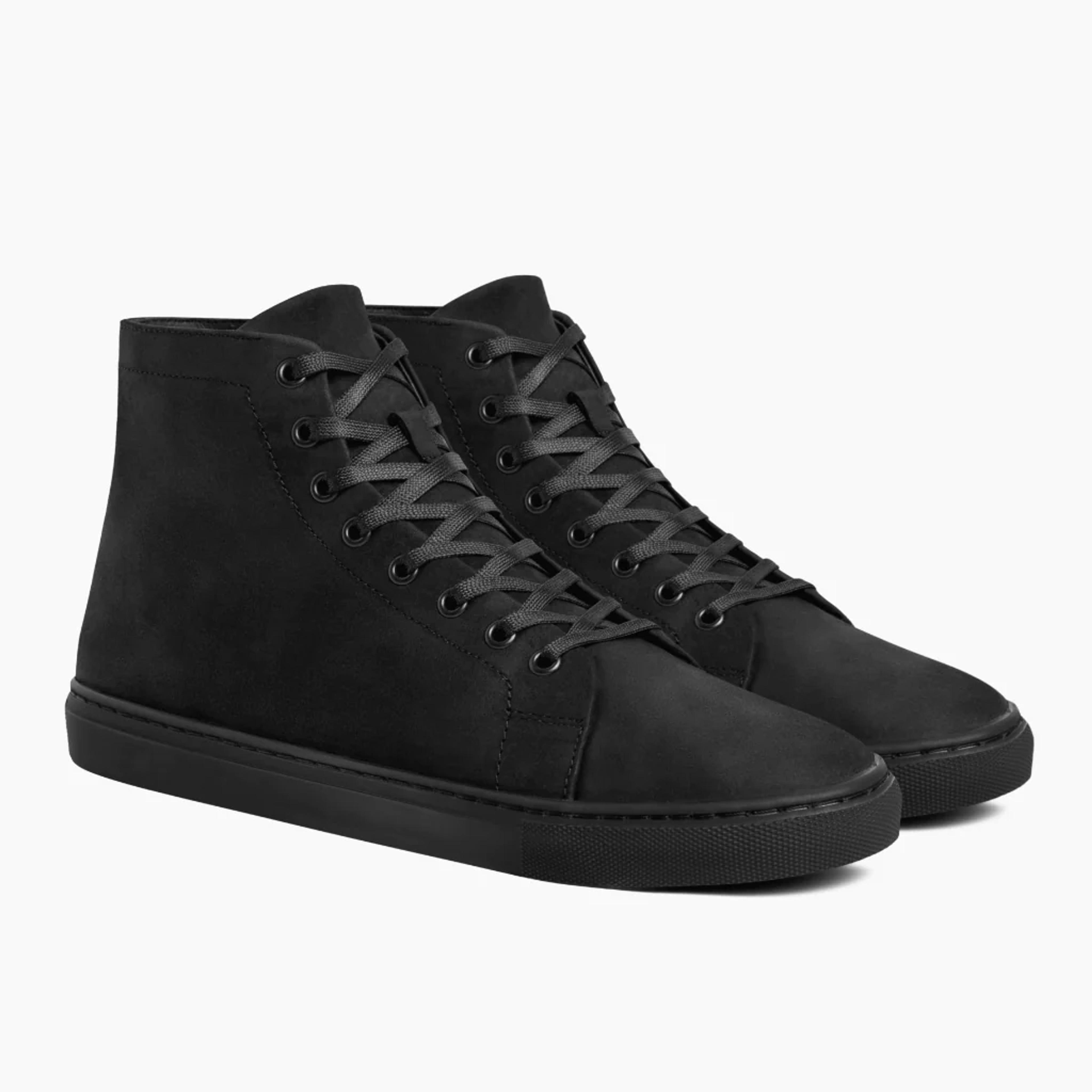 Men's Premier Leather High Top Sneaker In Black Matte - Thursday