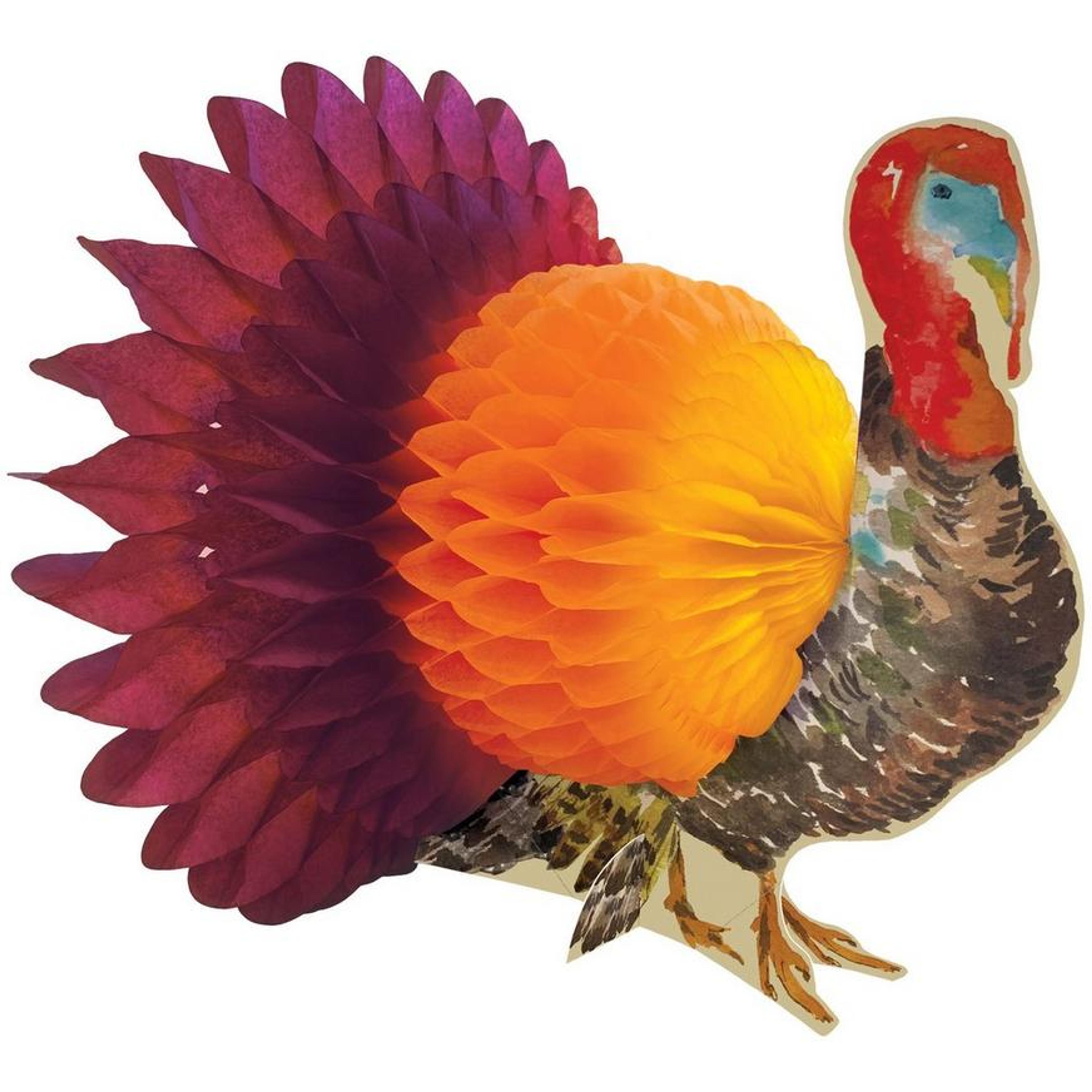 Thanksgiving Turkey Paper Honeycomb Centerpiece, 24in | Party City