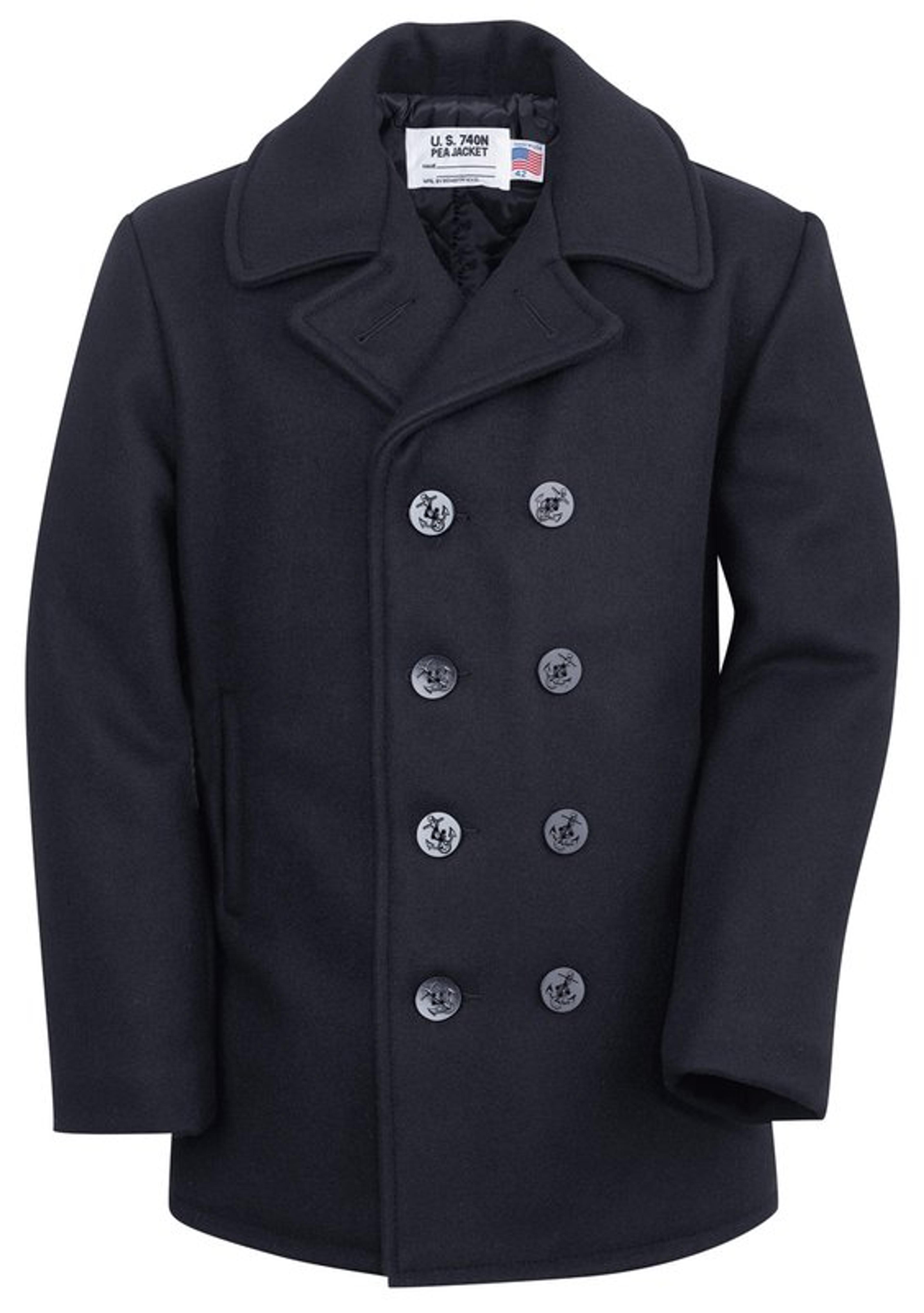 Classic 32 Oz. Melton Wool Navy Men Peacoat