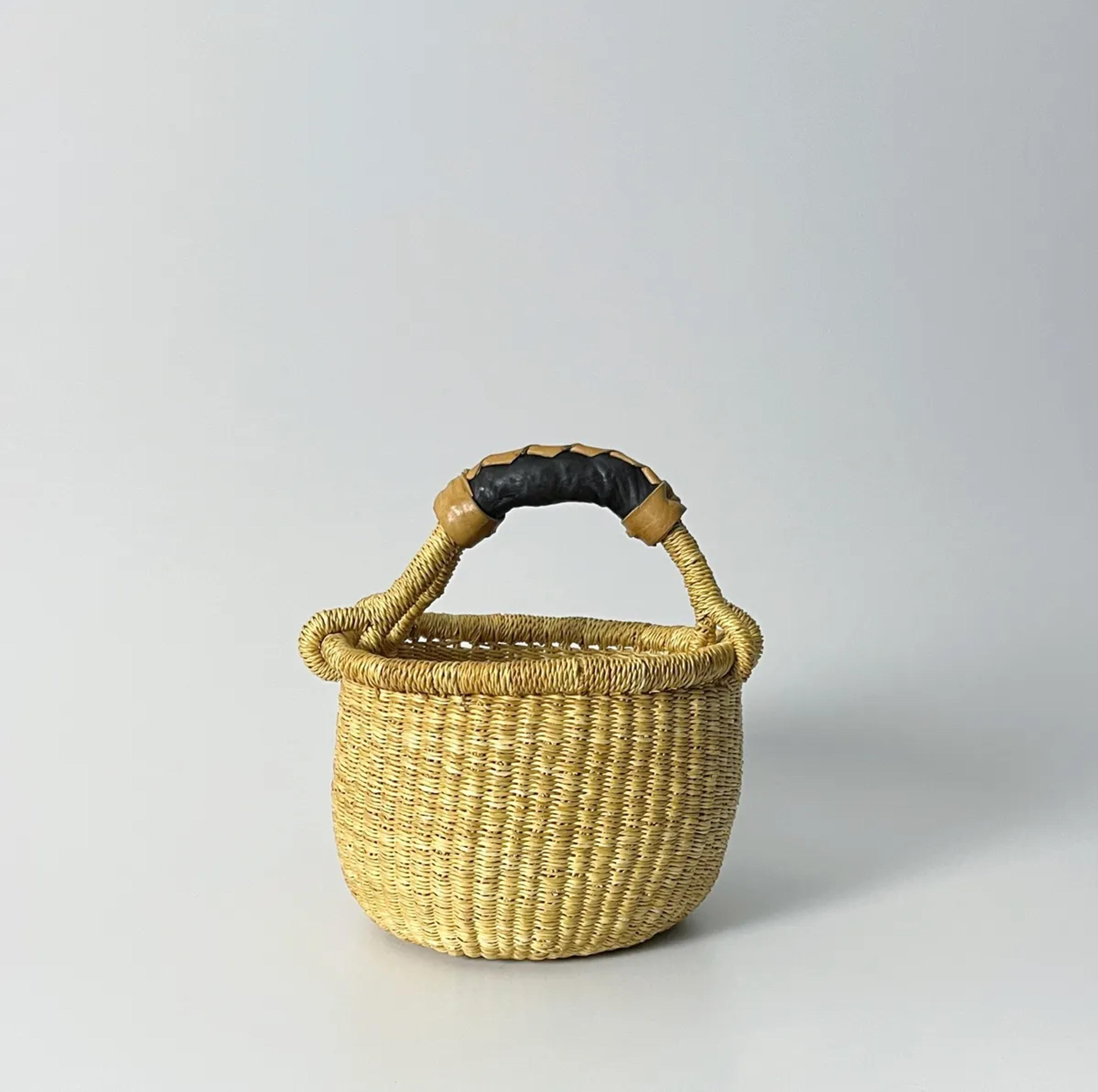 Vintage Hand Woven Bolga Market Basket | Noihsaf Bazaar