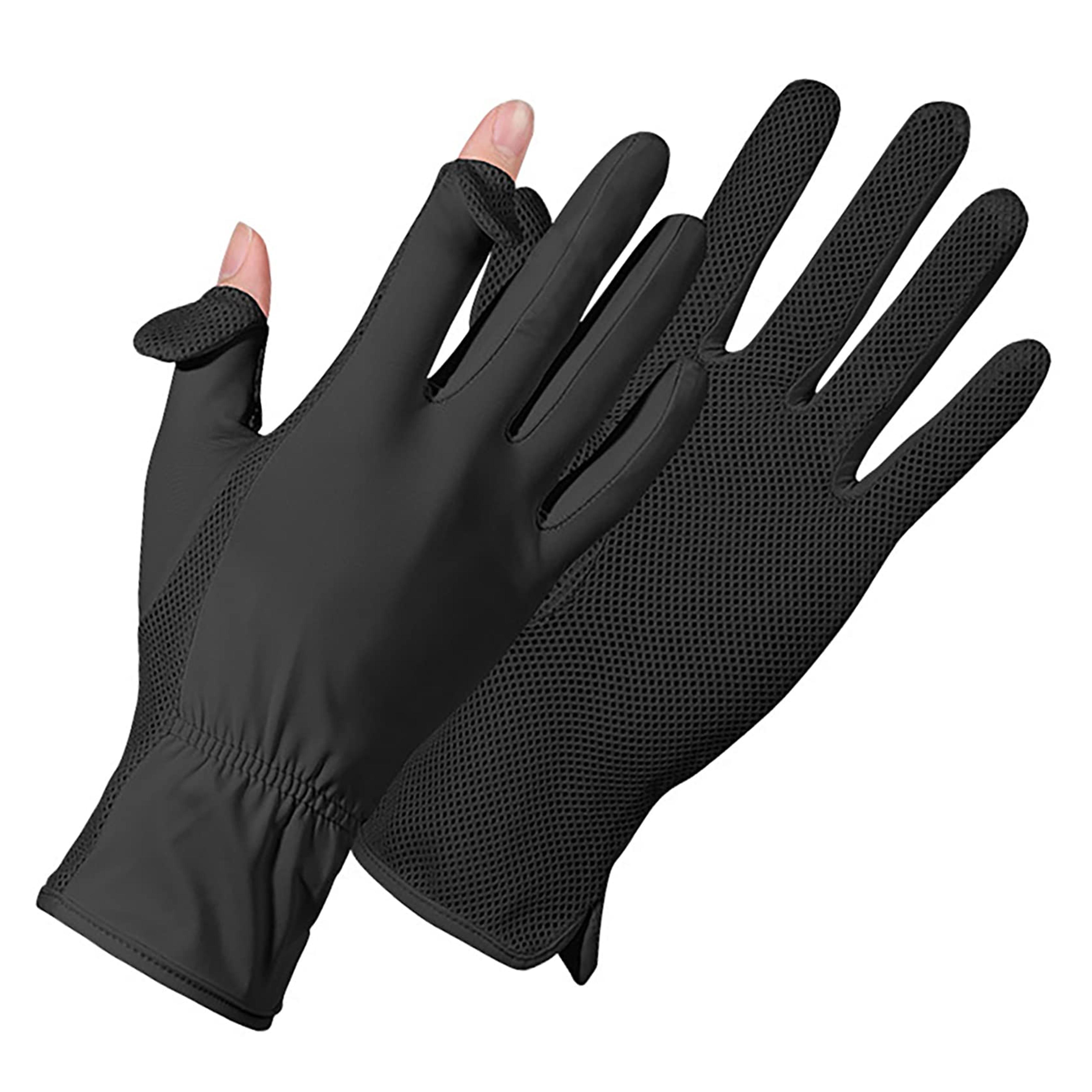 Sun Gloves UV Protection UPF 50+ for Women Touchscreen Full Finger Breathable Fishnet Palm for Outdoor, Driving, Hiking