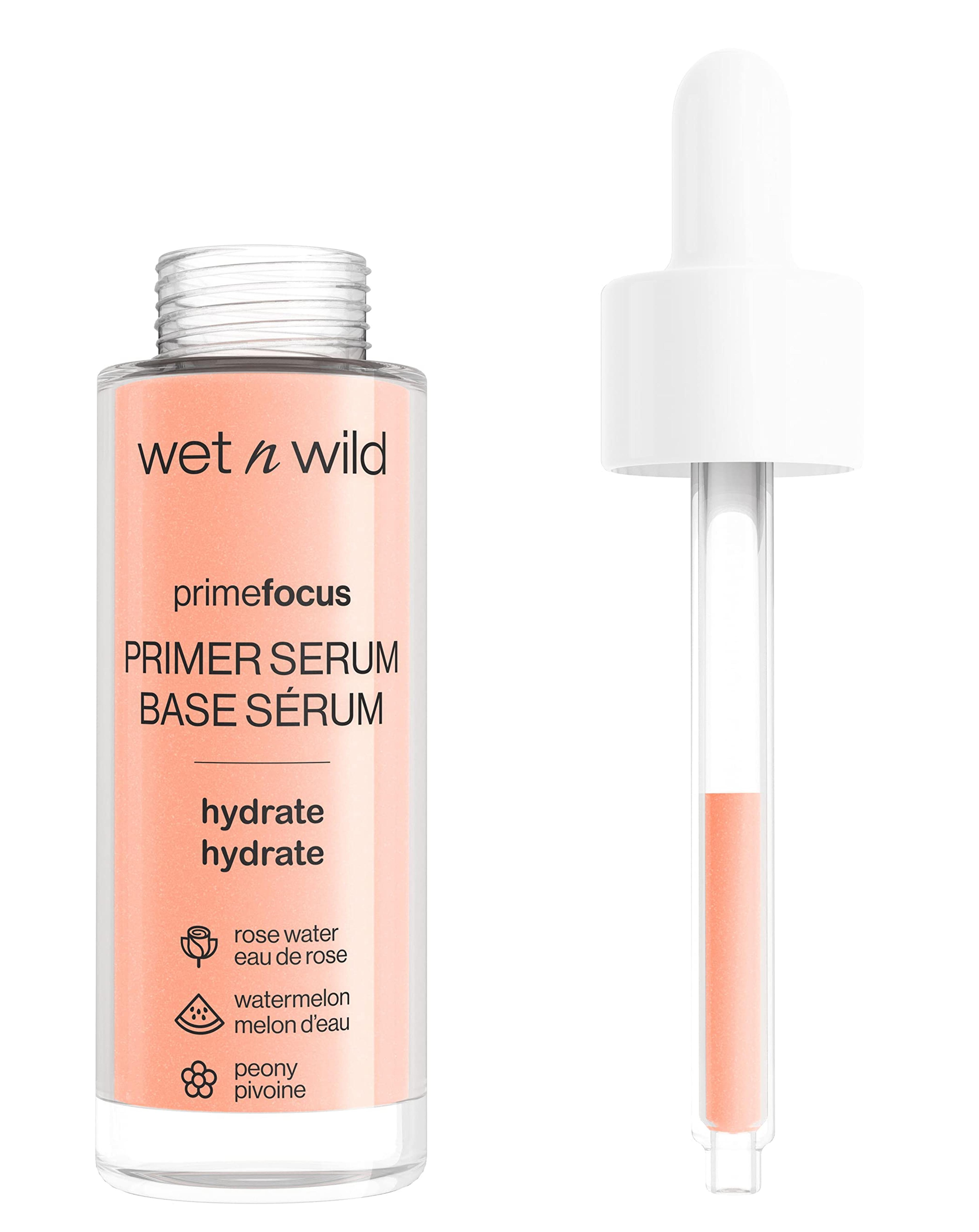 wet n wild Prime Focus Primer Serum for Face, Hydrating for Dry Skin, Makeup Primer Serum