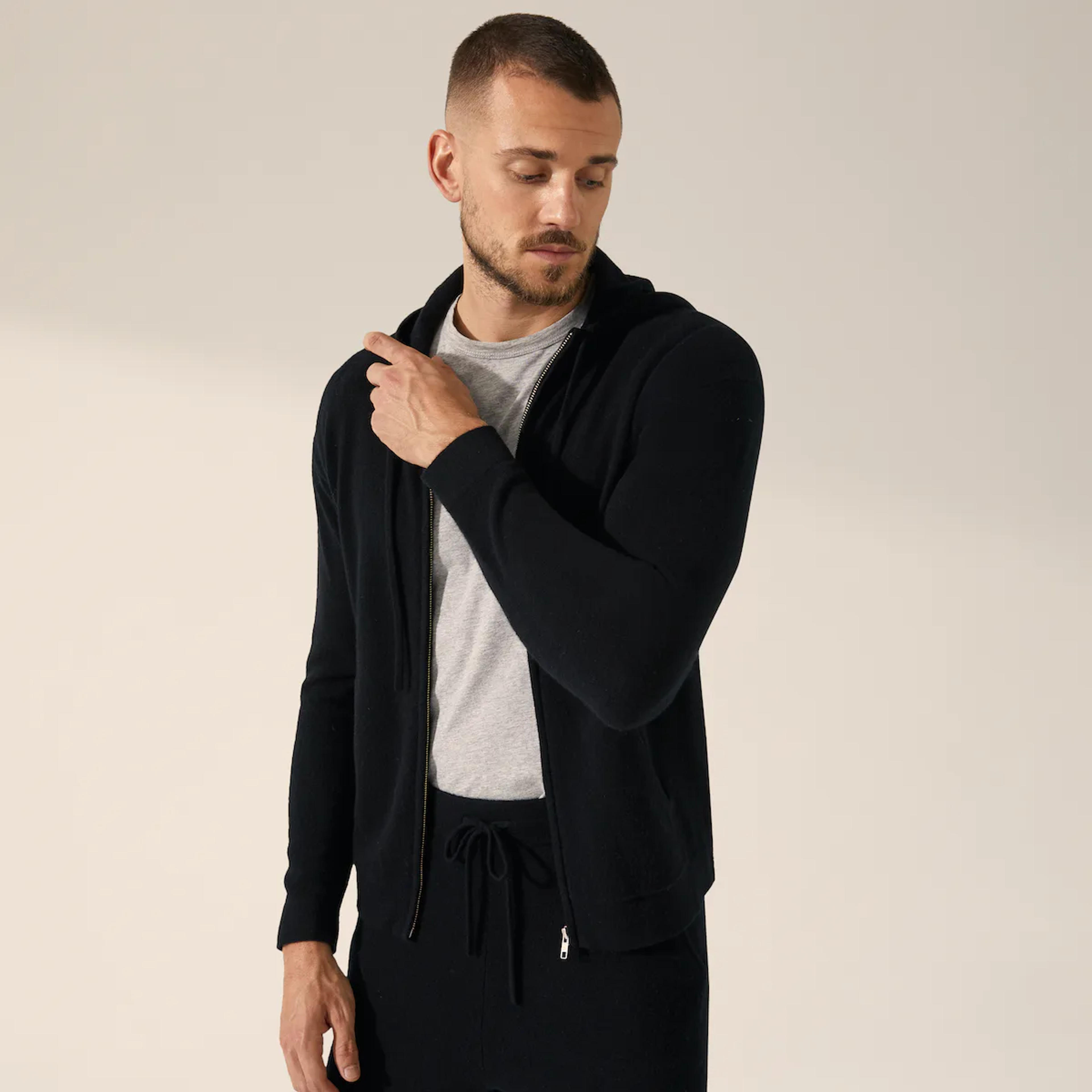 Men's Cashmere Zip Hoodie