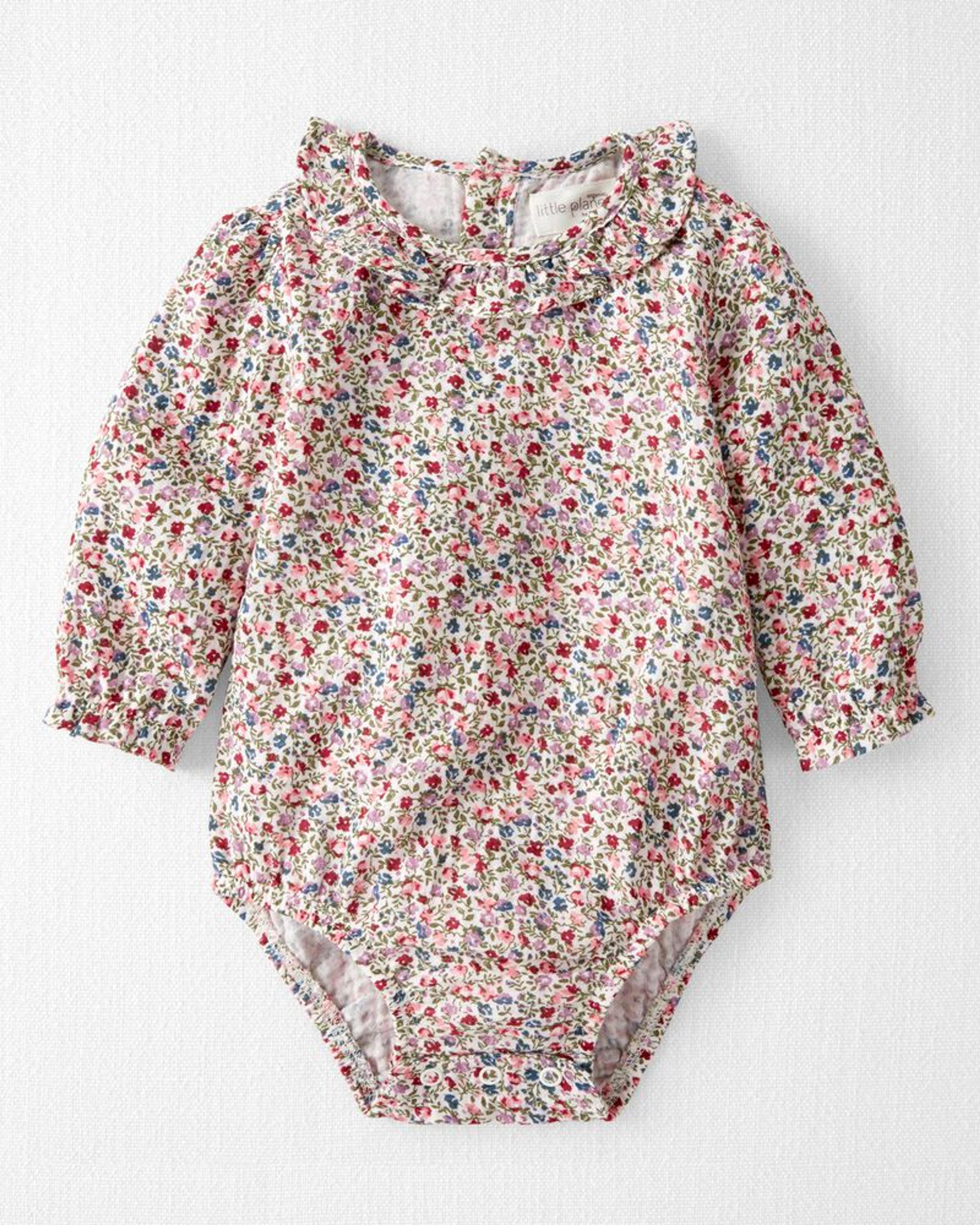 Floral Print Baby Organic Cotton Gauze Floral Bodysuit | carters.com