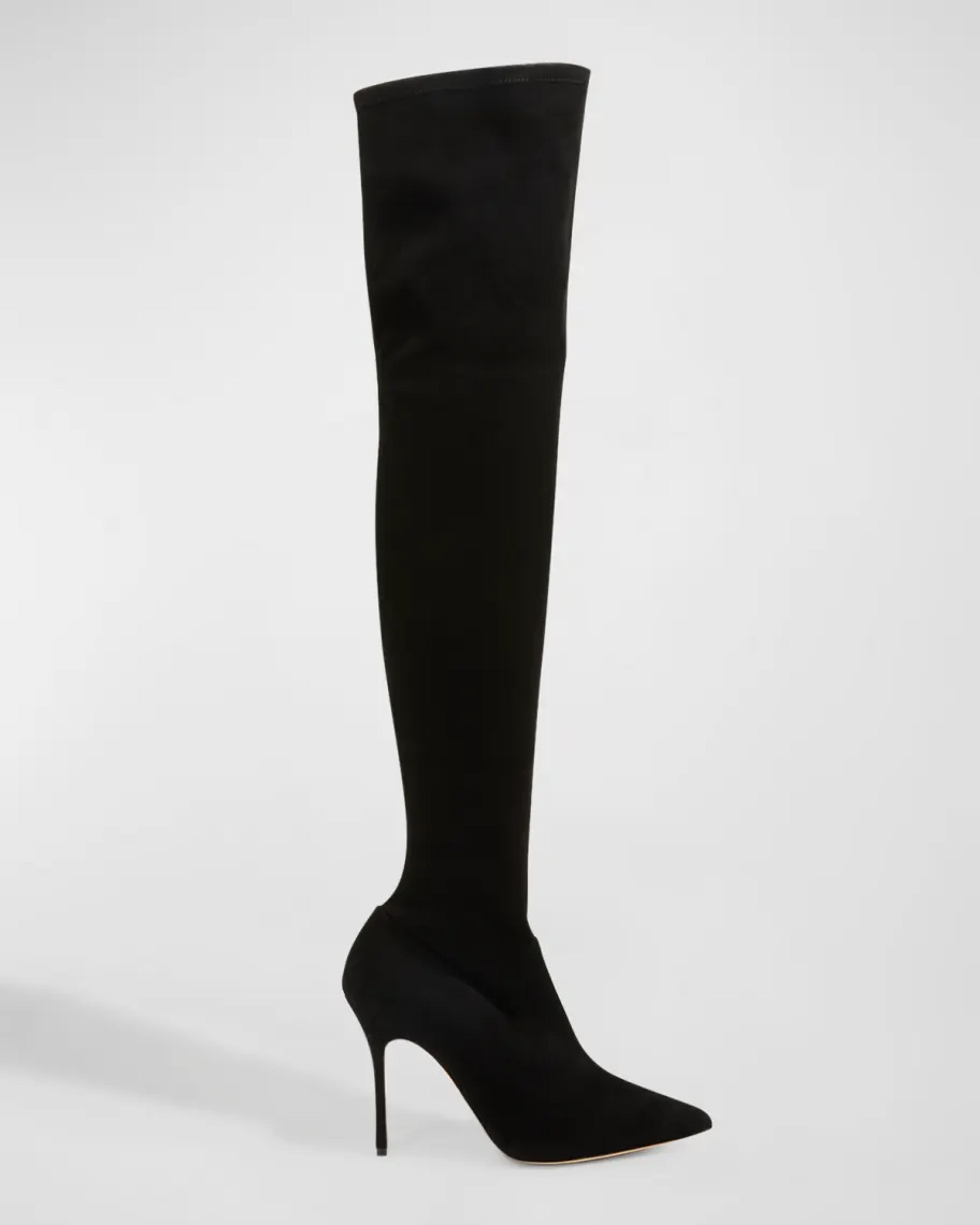 Manolo Blahnik Paschalarehi Suede Over-The-Knee Boots | Neiman Marcus