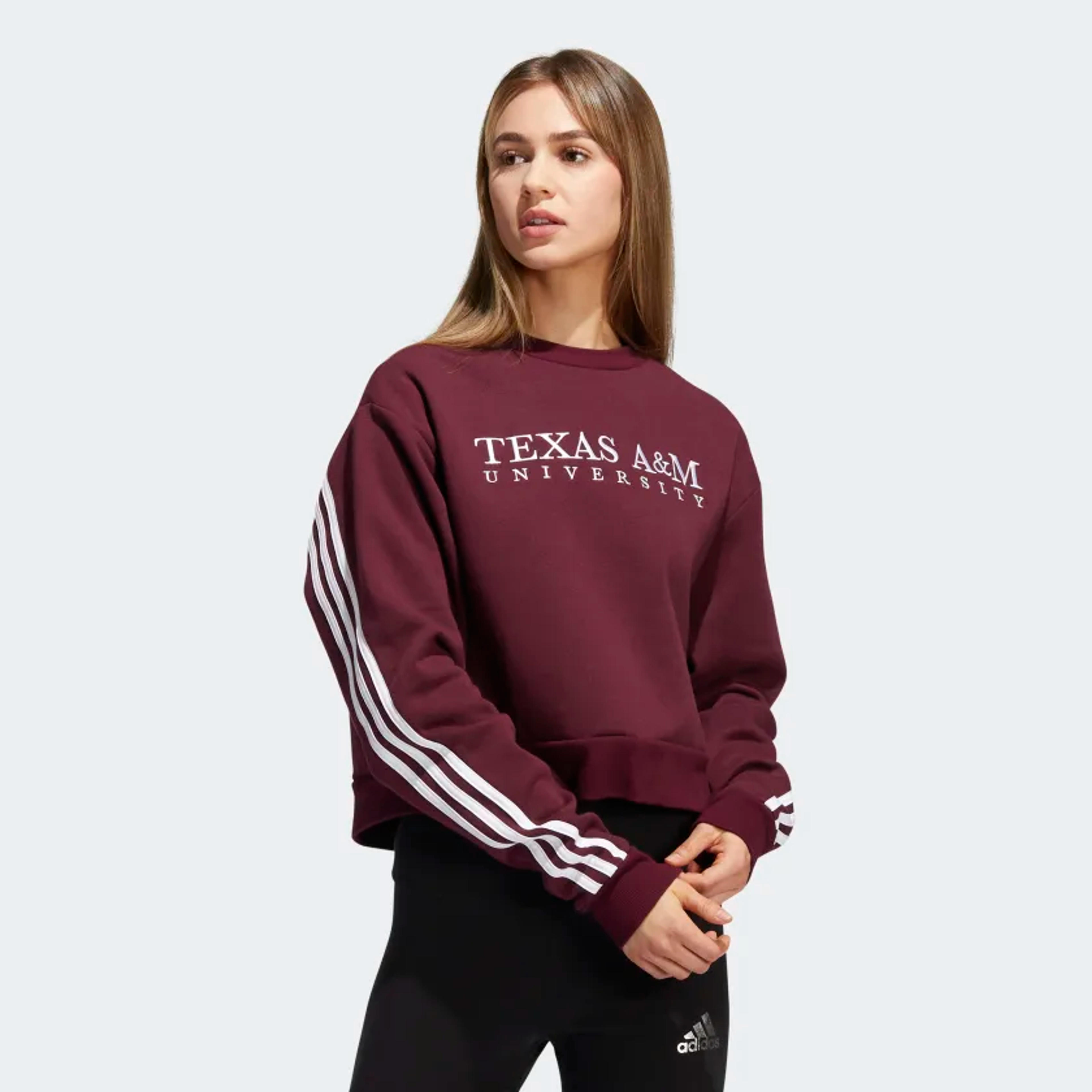 adidas 3-Stripes Crew Sweatshirt - Red | Women's Training | adidas US