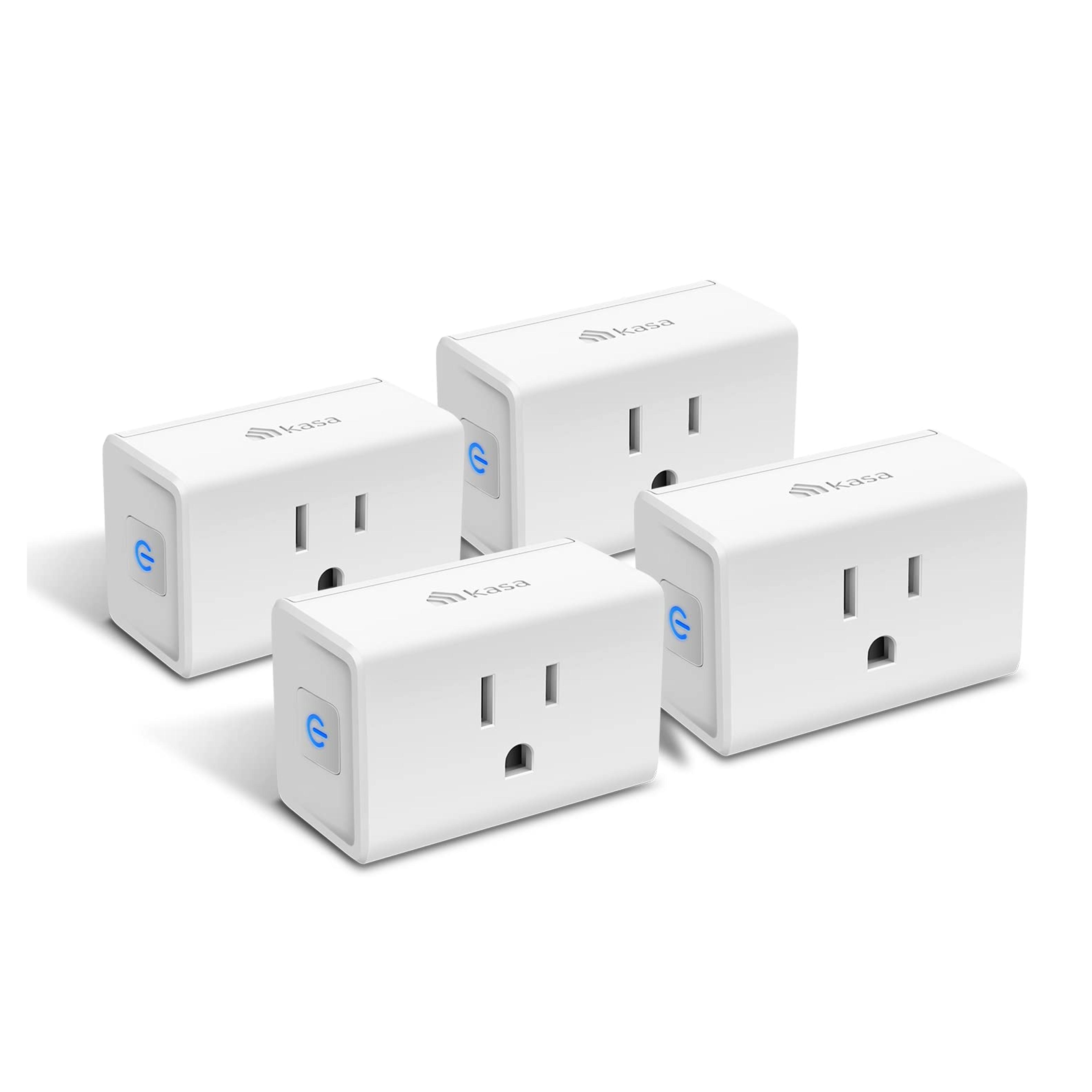 Kasa Smart Plug Mini 15A, Smart Home Wi-Fi Outlet Works with Alexa, Google Home & IFTTT, No Hub Required, UL Certified, 2.4G WiFi Only, 4-Pack(EP10P4) , White