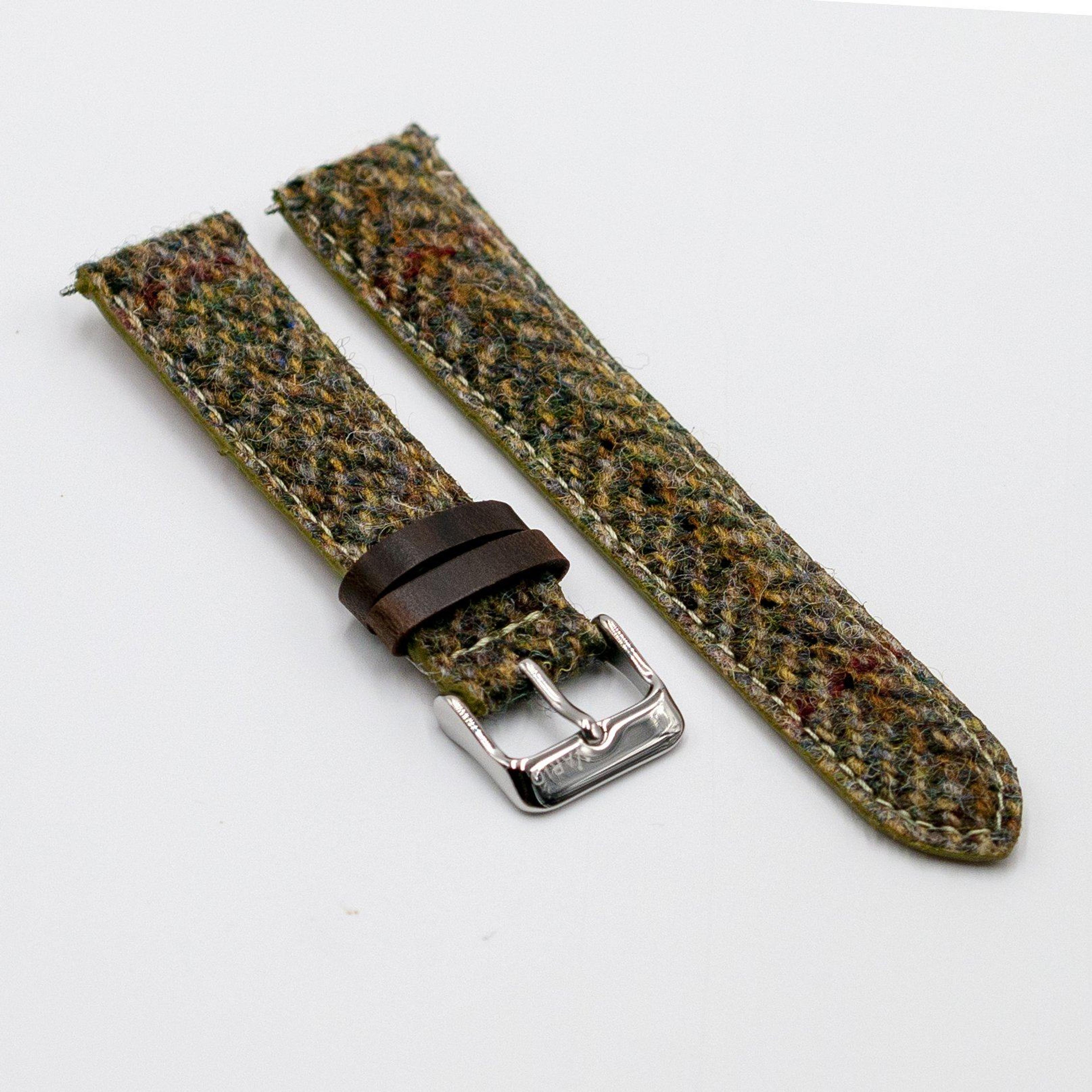 Harris Tweed Herringbone Pistachio Watch Strap - 18mm