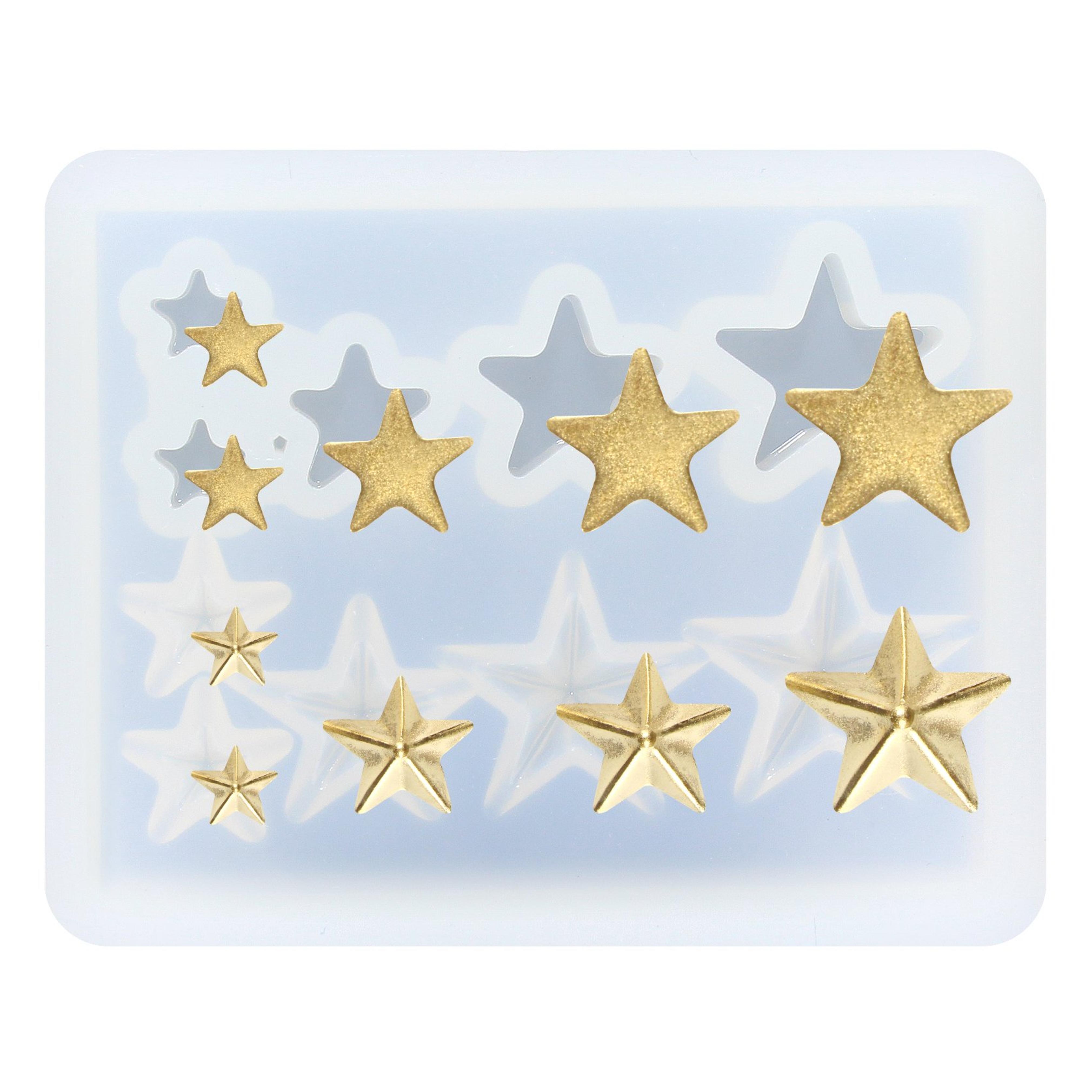 Funshowcase Mini Assorted Jewerly Stars Resin Epoxy Silicone Tiny Mold for Delicate Craft