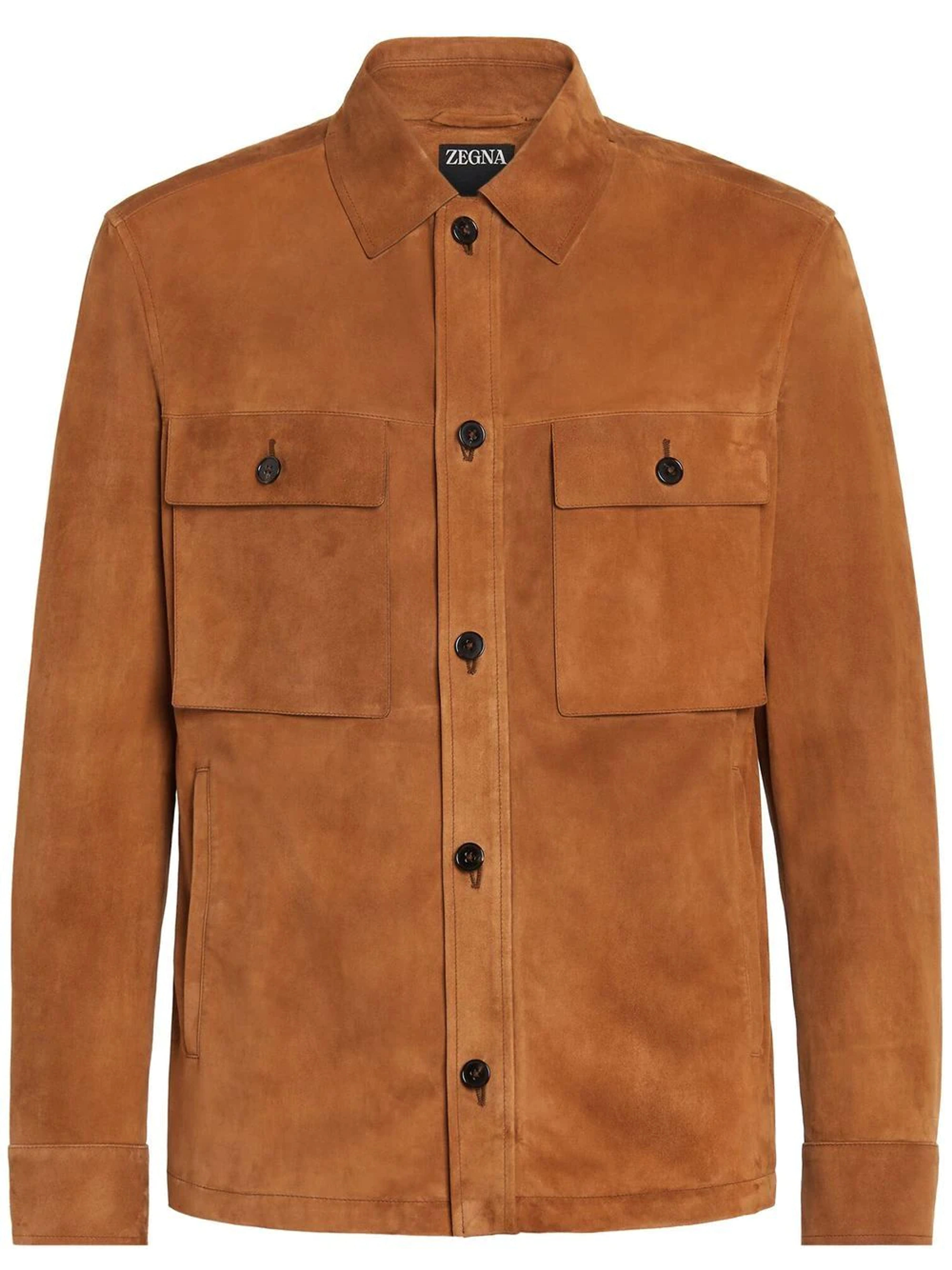 Zegna Buttoned Suede Overshirt - Farfetch