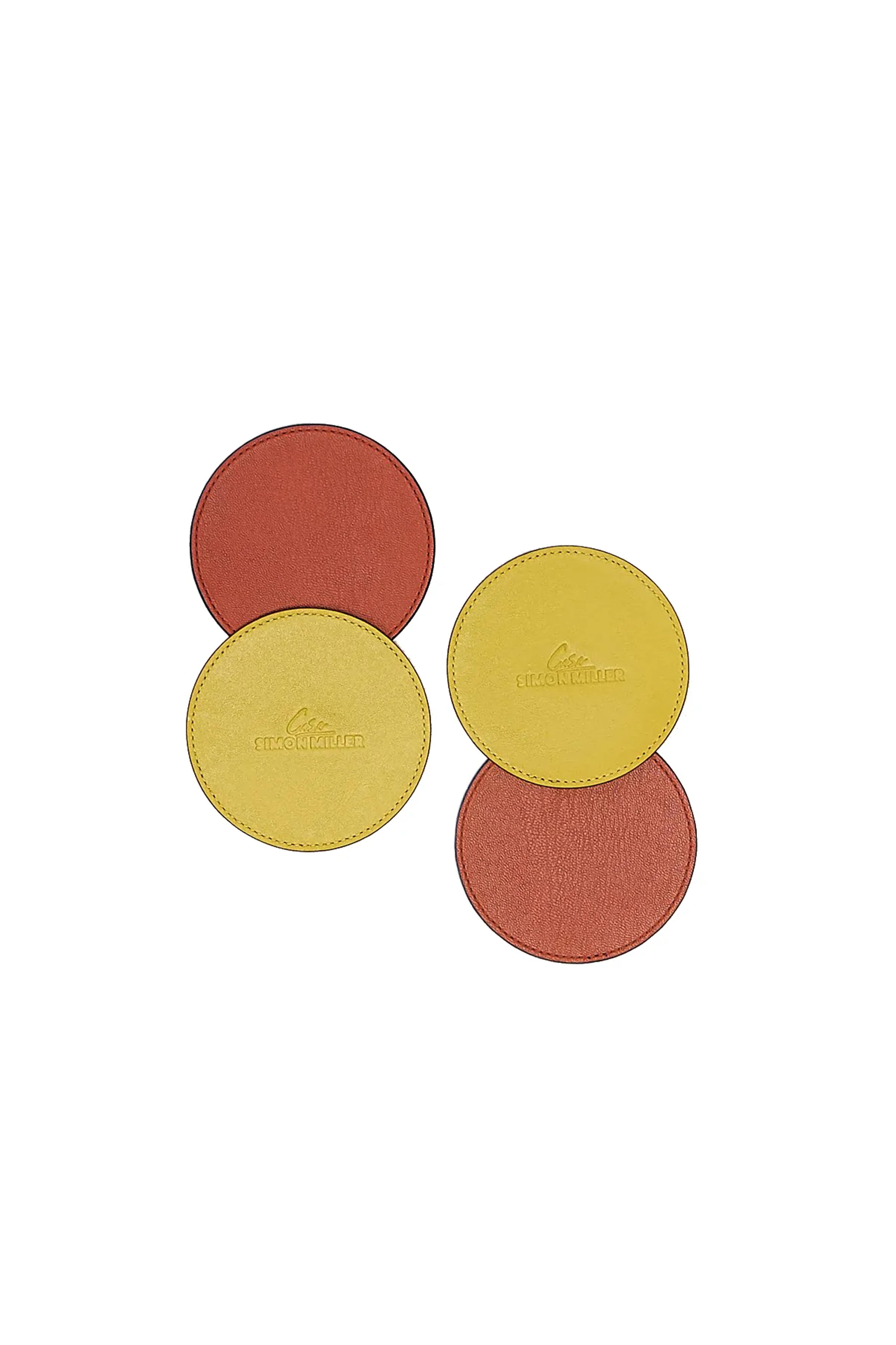 CaSa Coaster Set in Chartreuse / Sepia – Simon Miller