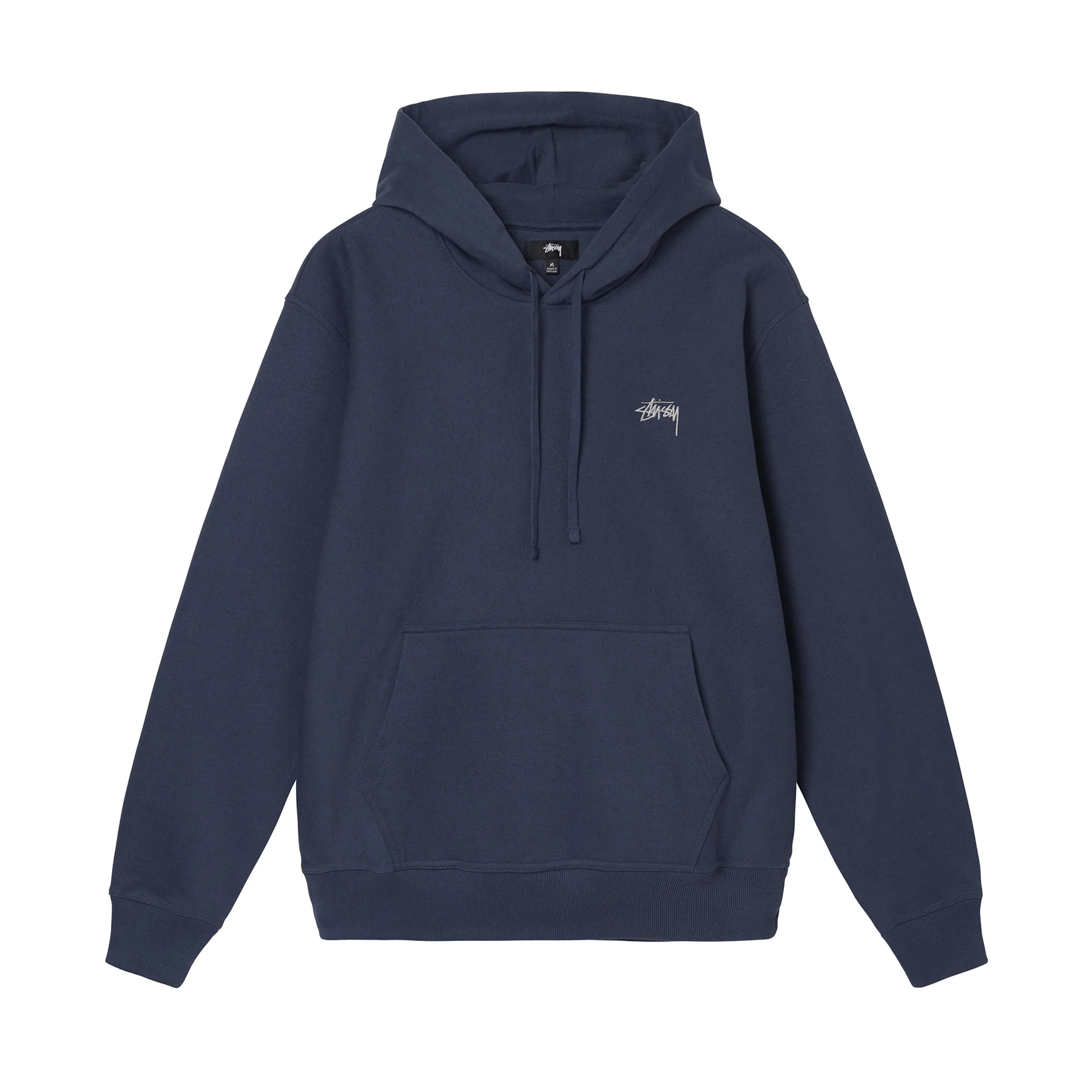 OVERDYED STOCK LOGO HOODIE - Navy / L