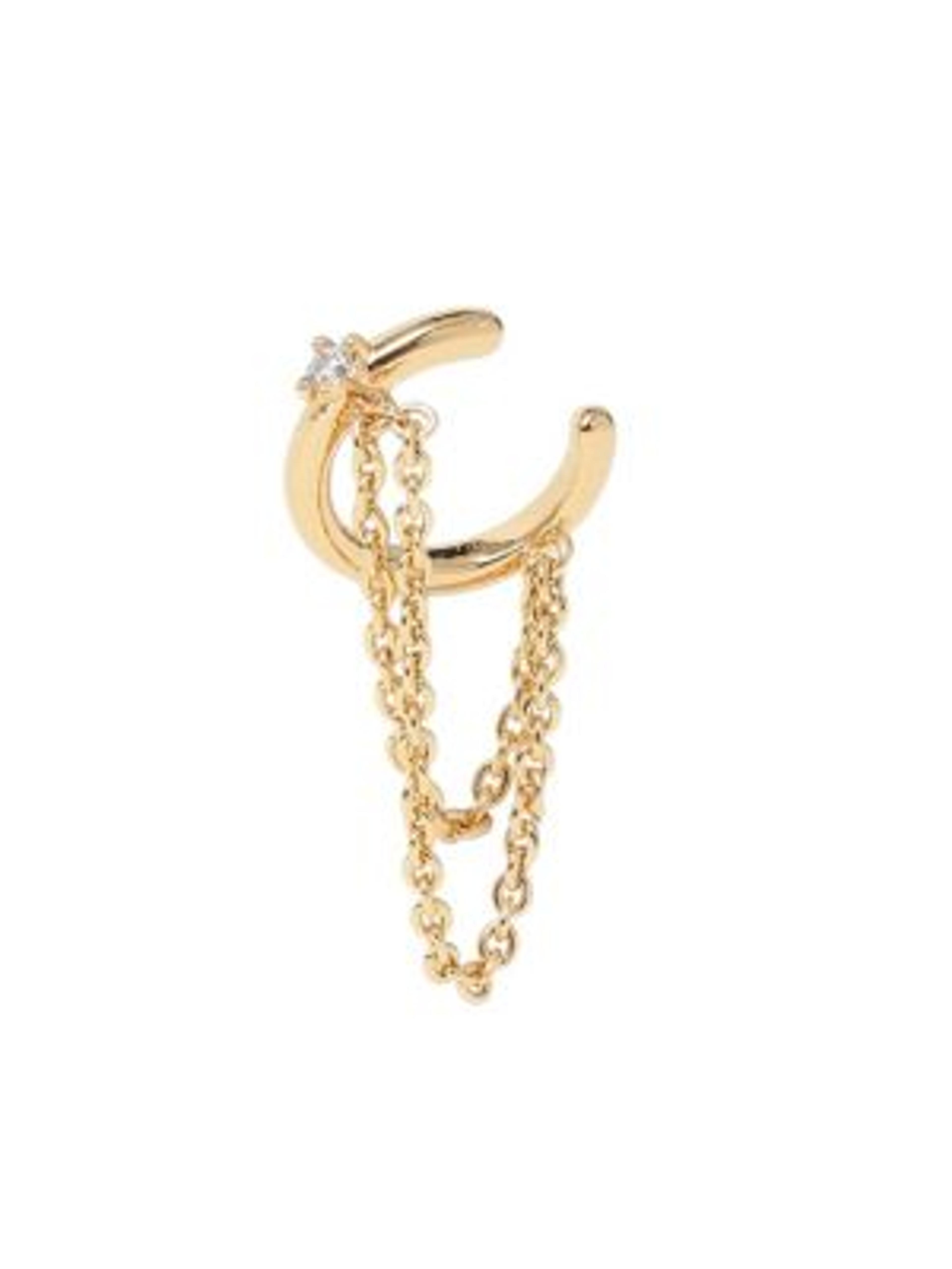 Liars & Lovers Goldtone Double Chain Drop Single Ear Cuff