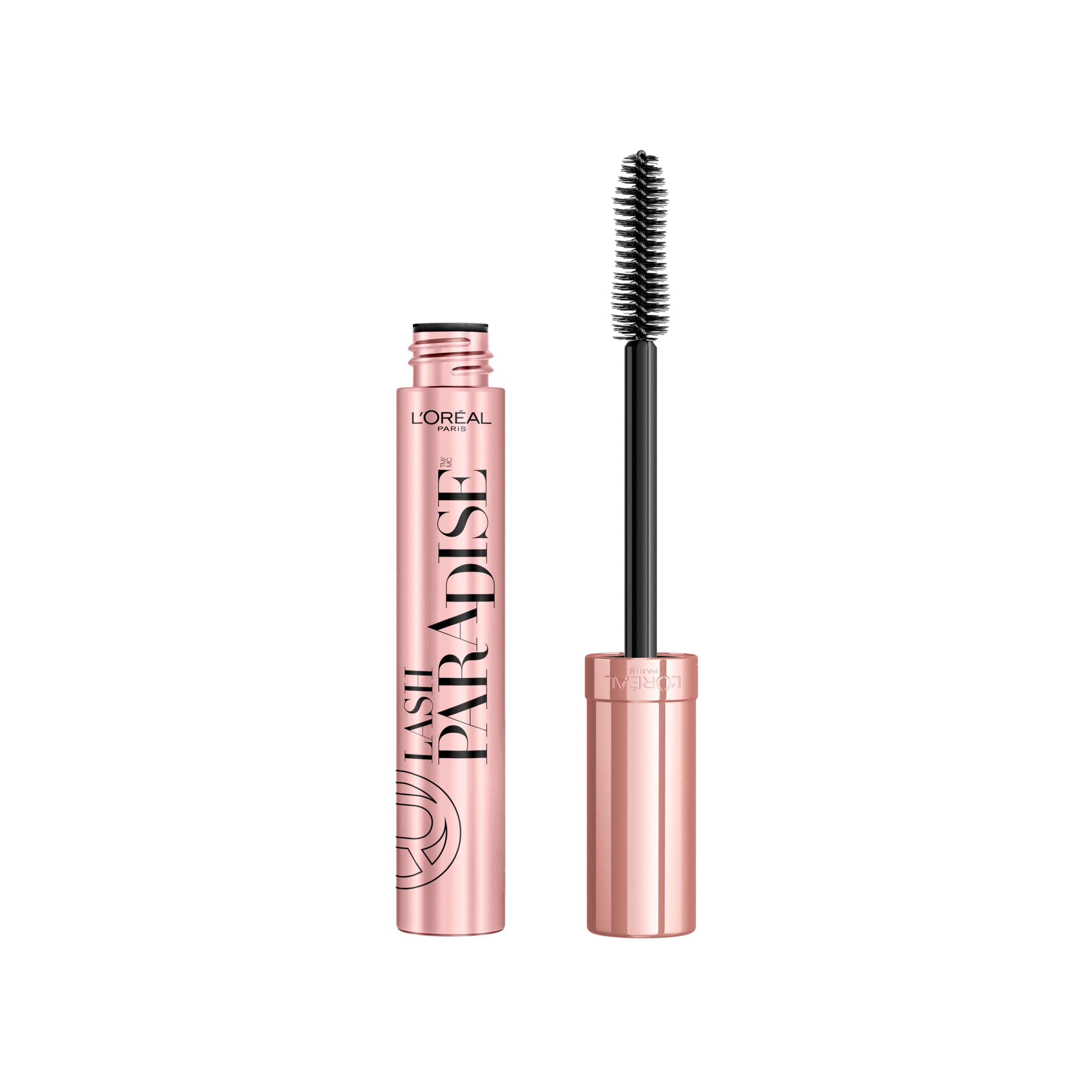 L’Oréal Paris Voluminous Makeup Lash Paradise Mascara, Voluptuous Volume, Intense Length, Feathery Soft Full Lashes, No Flaking, No Smudging, No Clumping, Blackest Black, 1 Count, Packaging May Vary