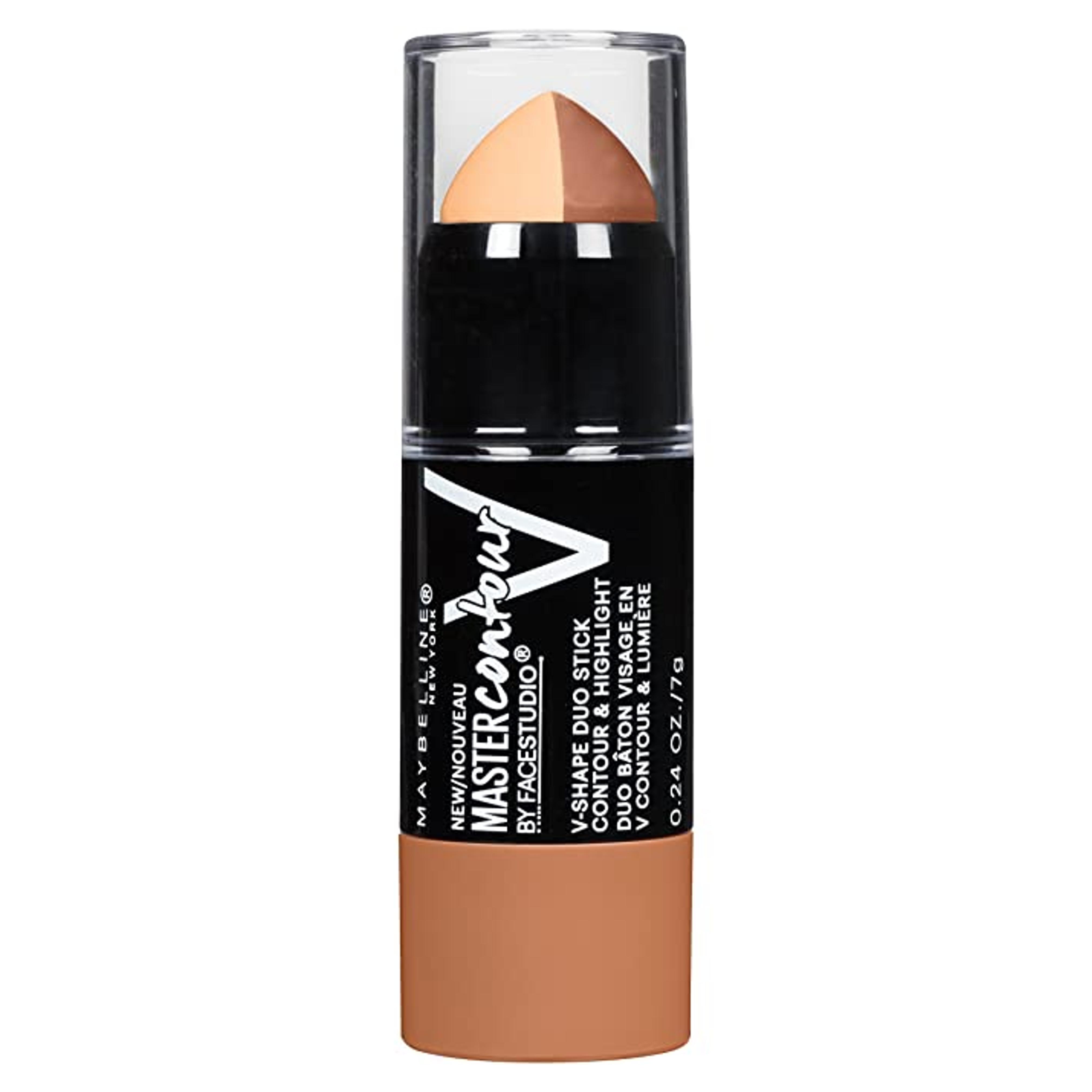 Amazon.com : Maybelline New York Makeup Facestudio Master Contour V-Shape Duo Stick, Deep Shade Contour Stick, 0.24 oz : Beauty & Personal Care