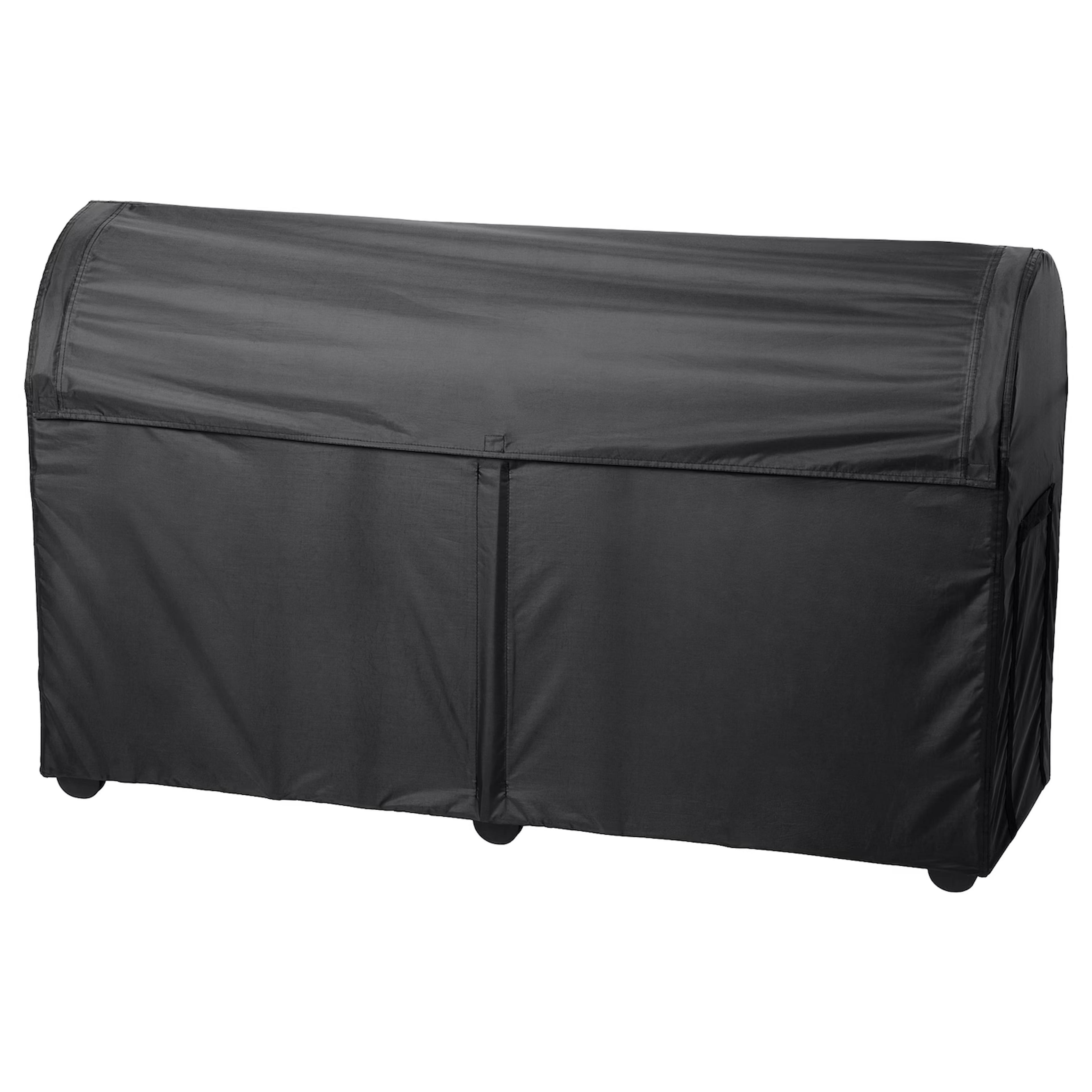 TOSTERÖ Storage box, outdoor, black, 129x44x79 cm