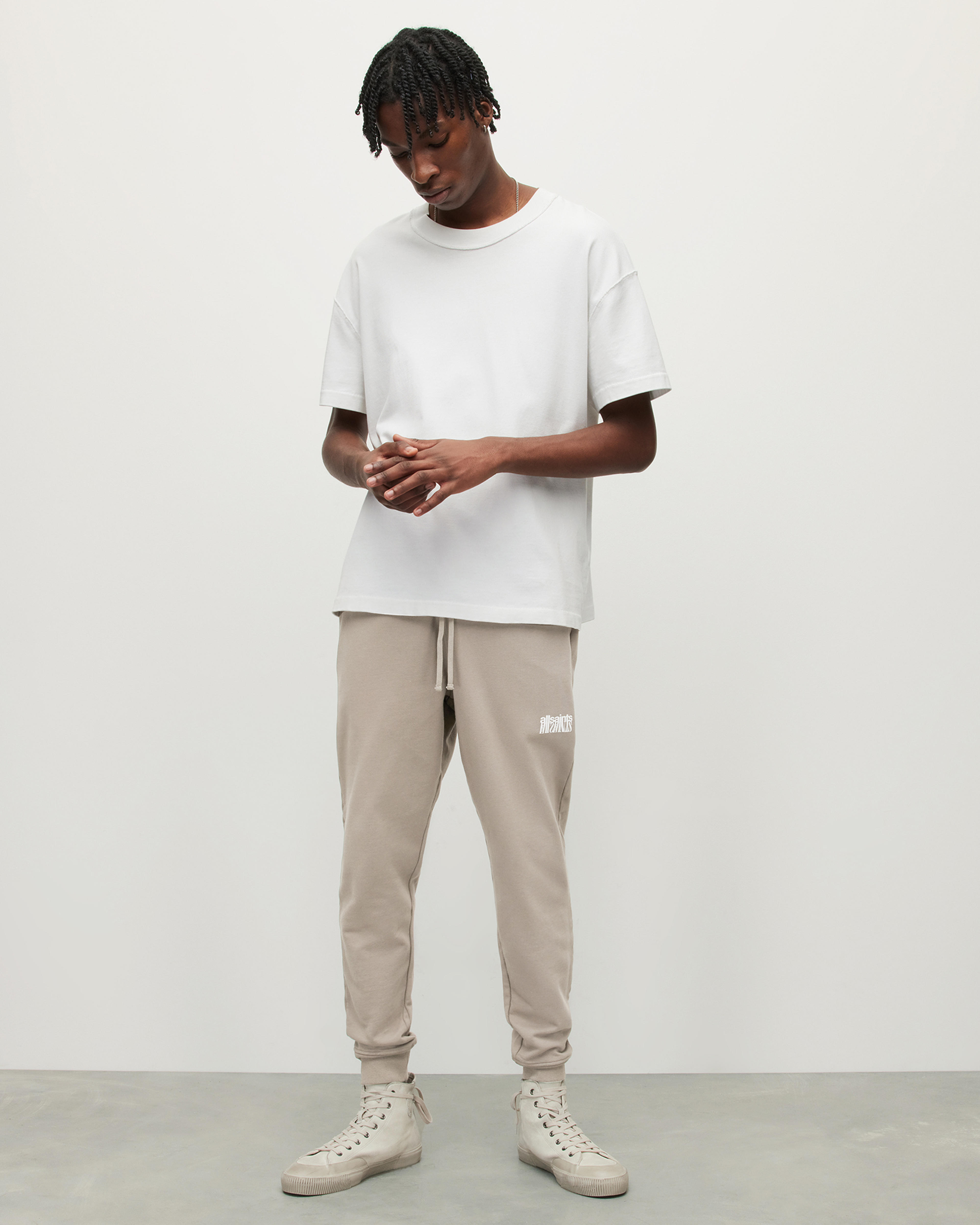 Refract Slim Sweatpants BAY LEAF TAUPE | ALLSAINTS US