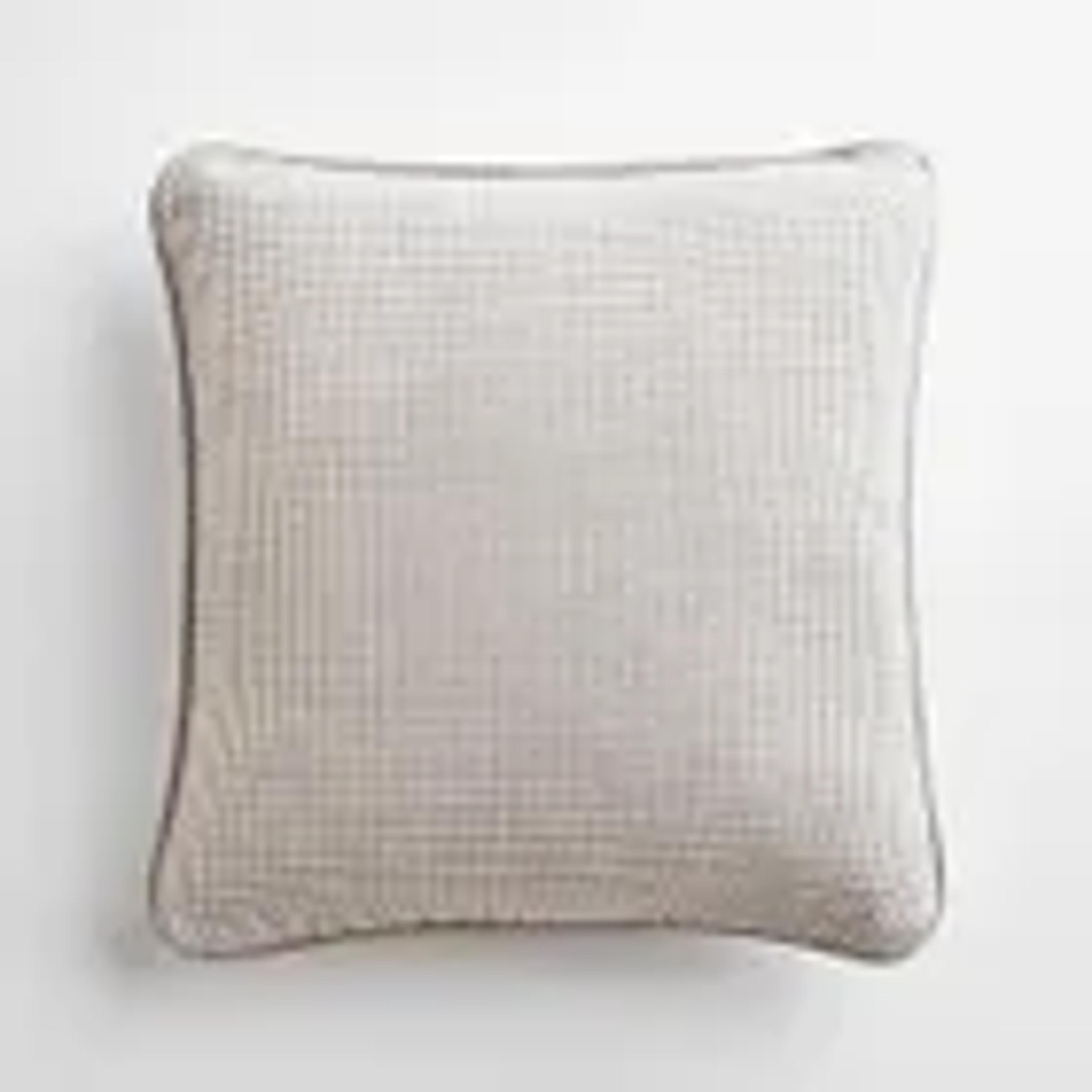 Dobby Gray and Ivory Throw Pillow Cover 17" x 17" | Unison