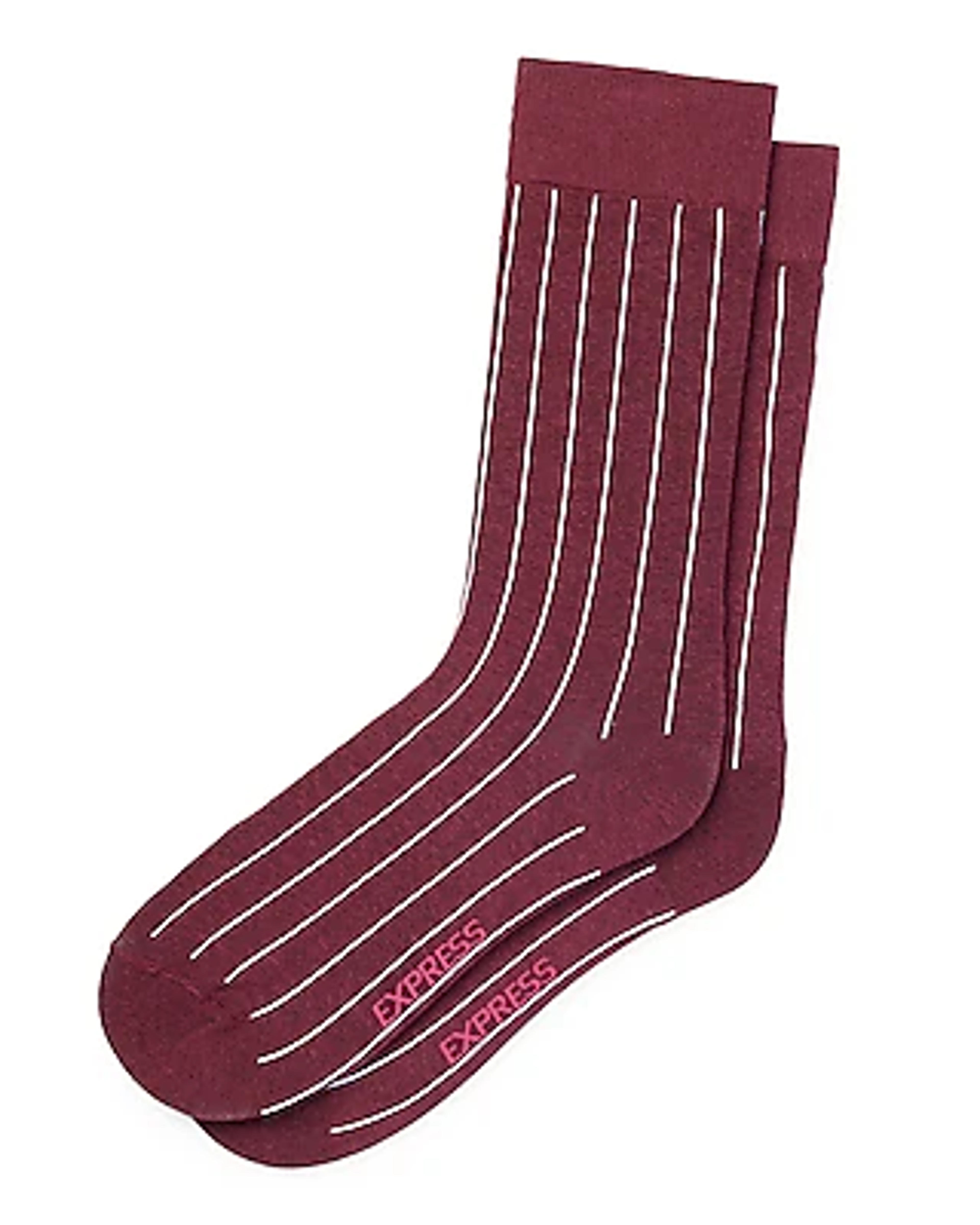 Chalkstripe Print Dress Socks | Express