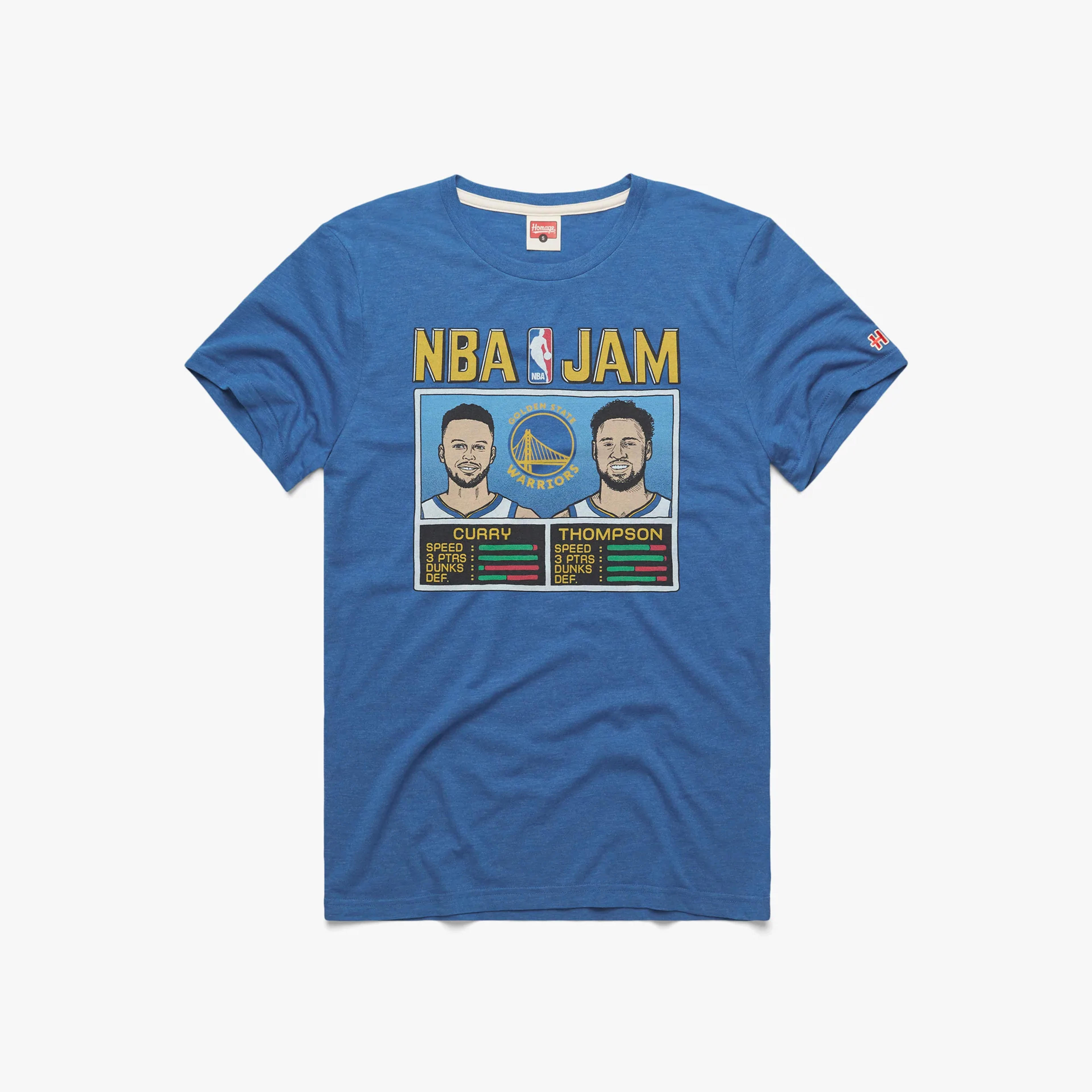 NBA Jam Warriors Curry And Thompson - Royal Blue / XL