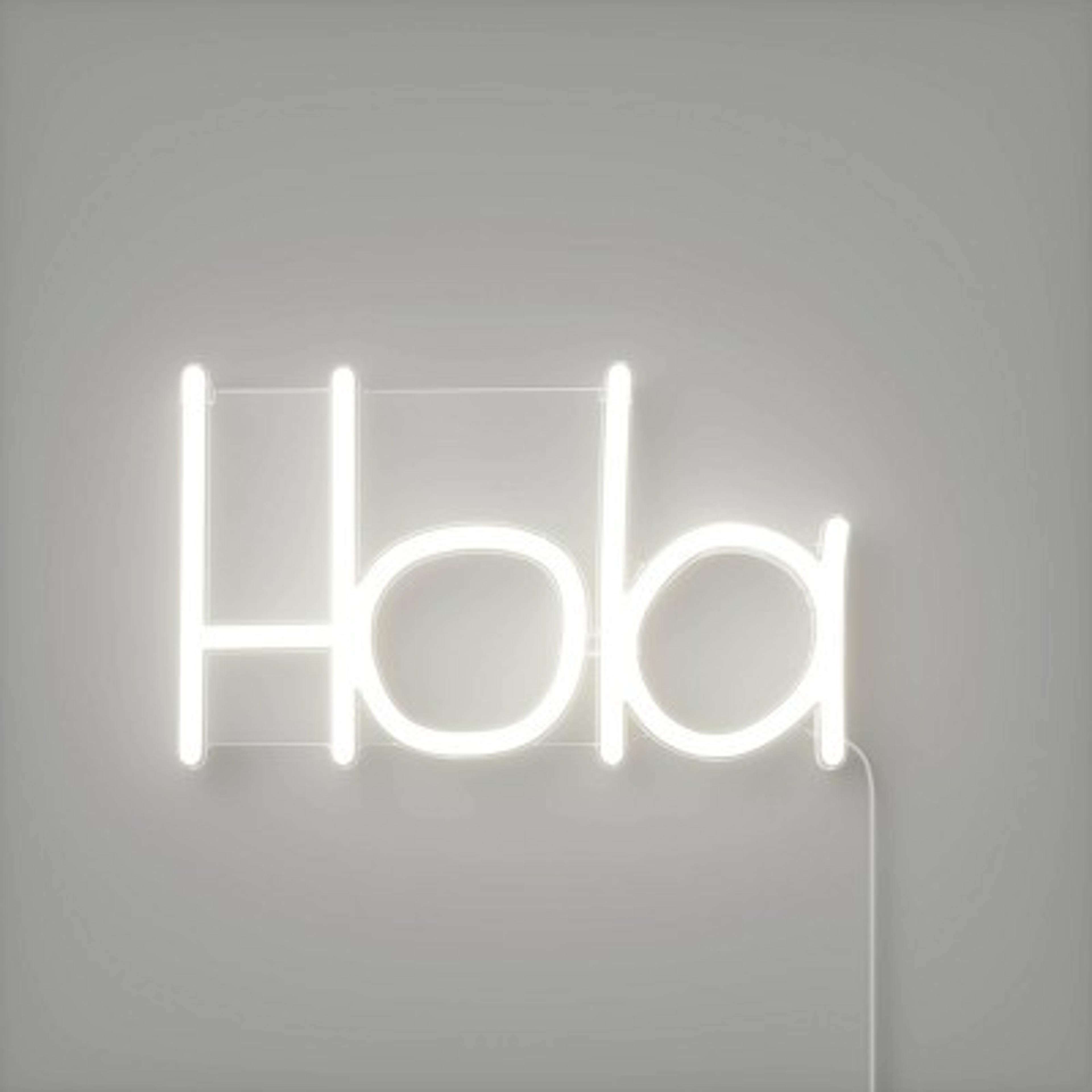 Hola LED Neon Wall Sign White - Room Essentials&#8482;