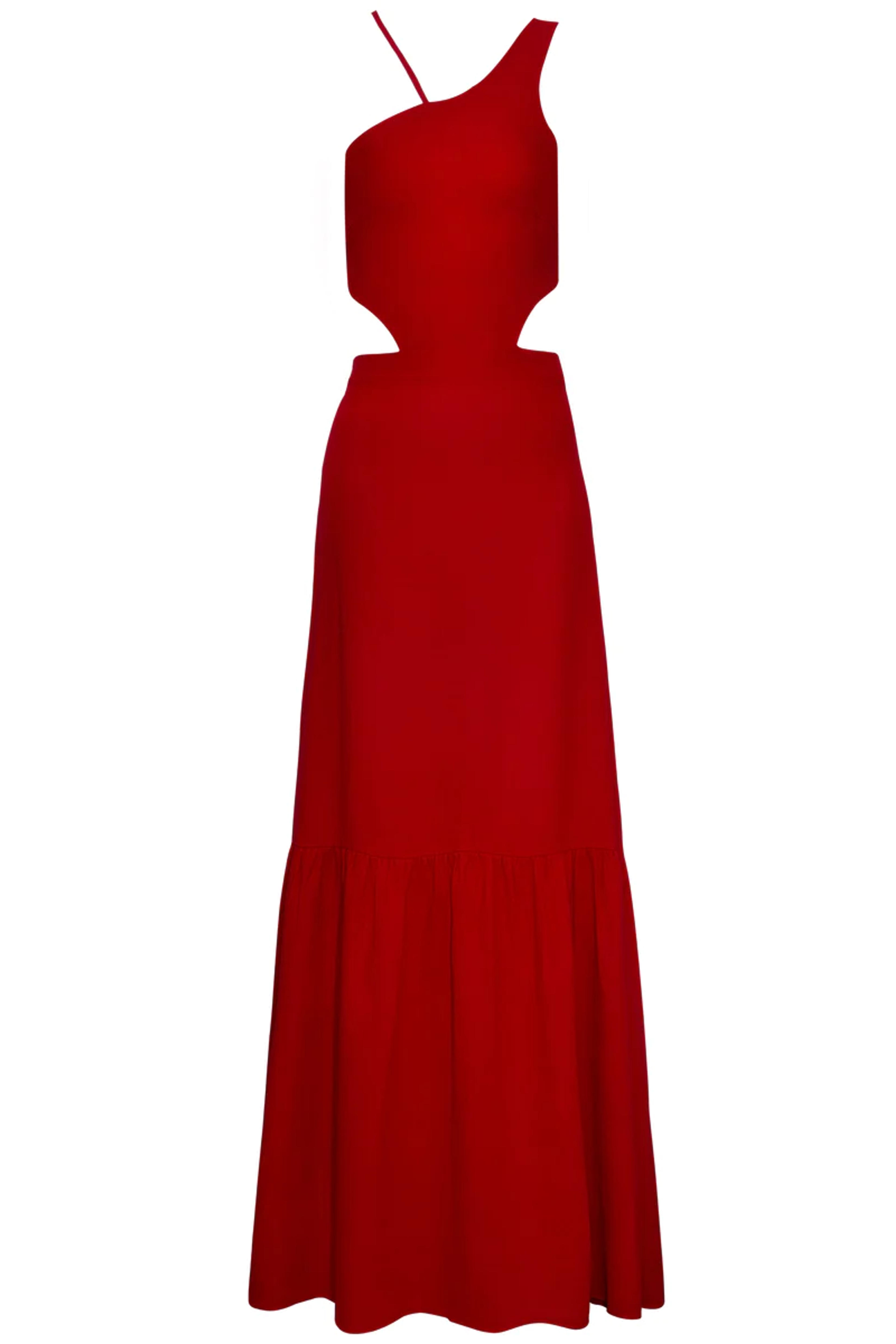 Luciana Dress In Cherry – Dayra Studio