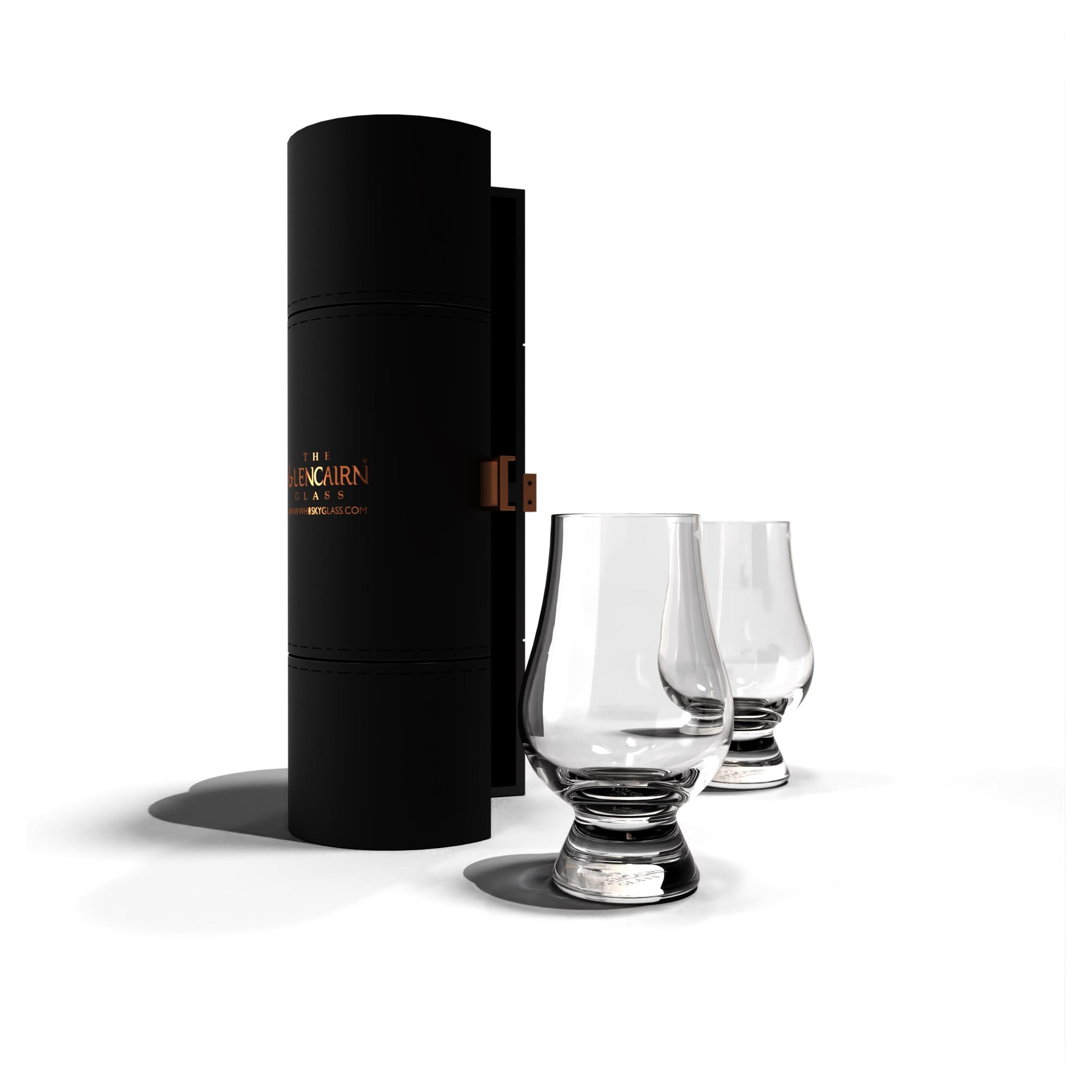 GLENCAIRN Whiskey Glass, Gift Set of 2 in Travel Case