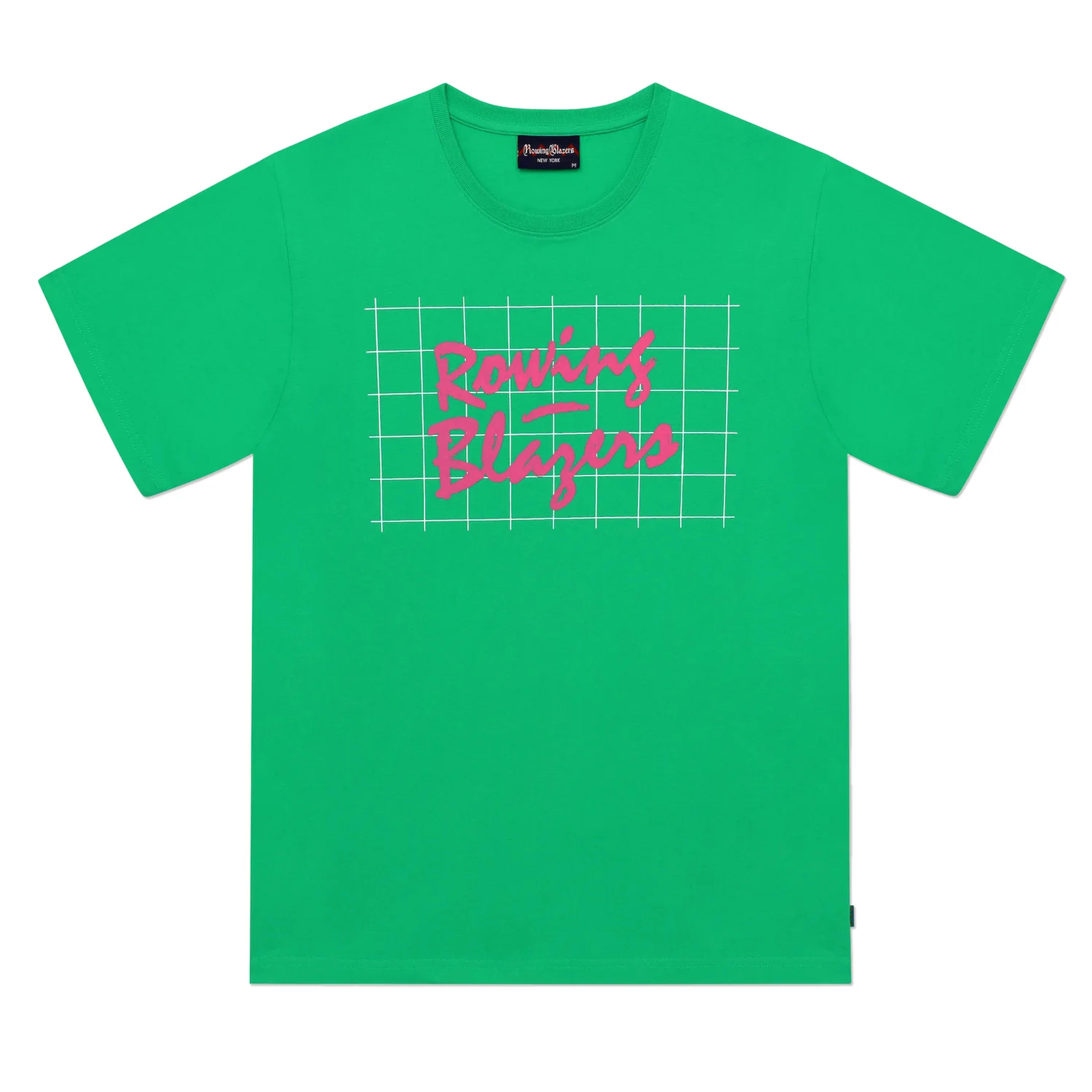 Rowing Blazers '90s Green and Pink Tee - Green / XL