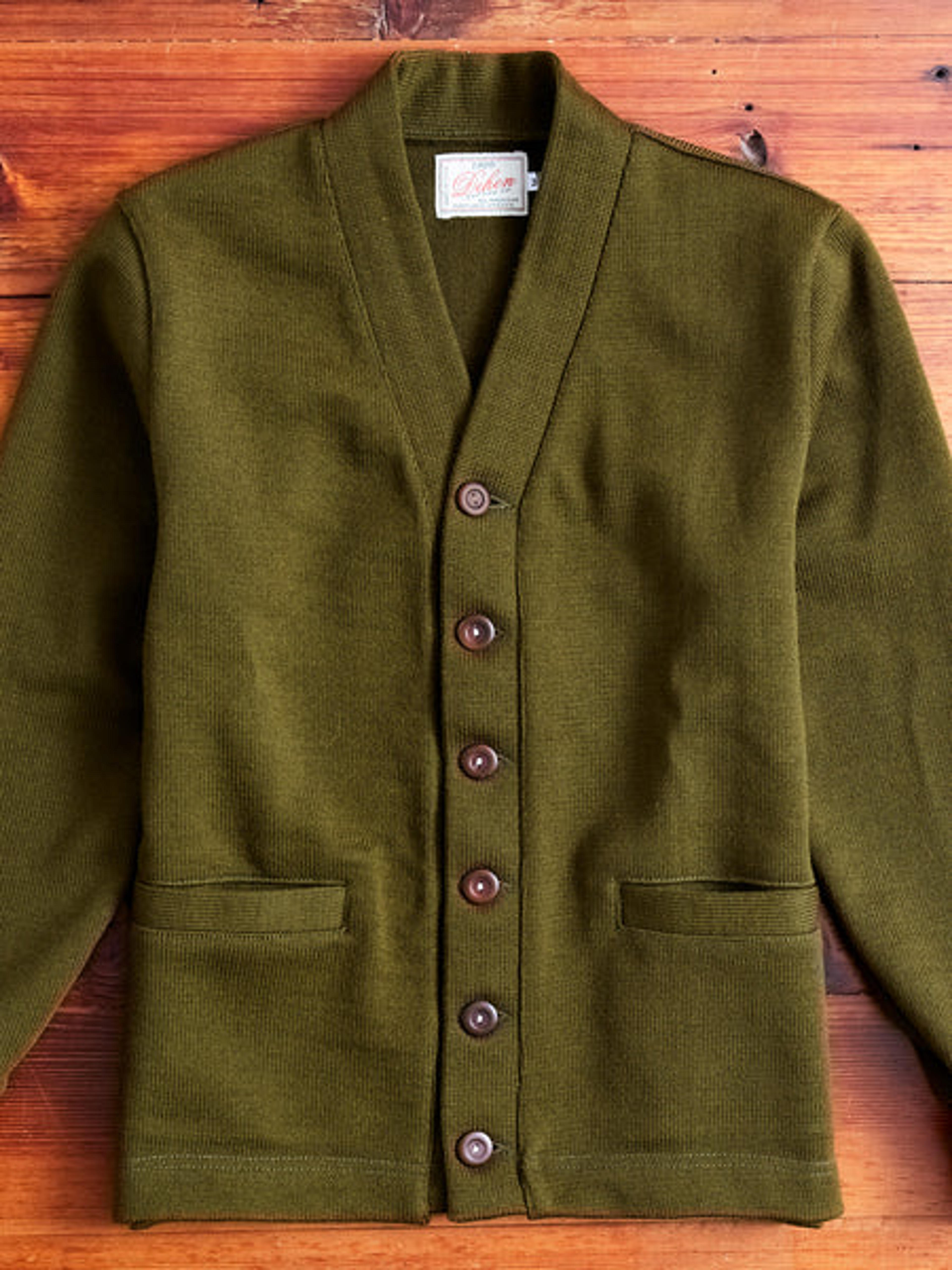 Classic Cardigan in Loden