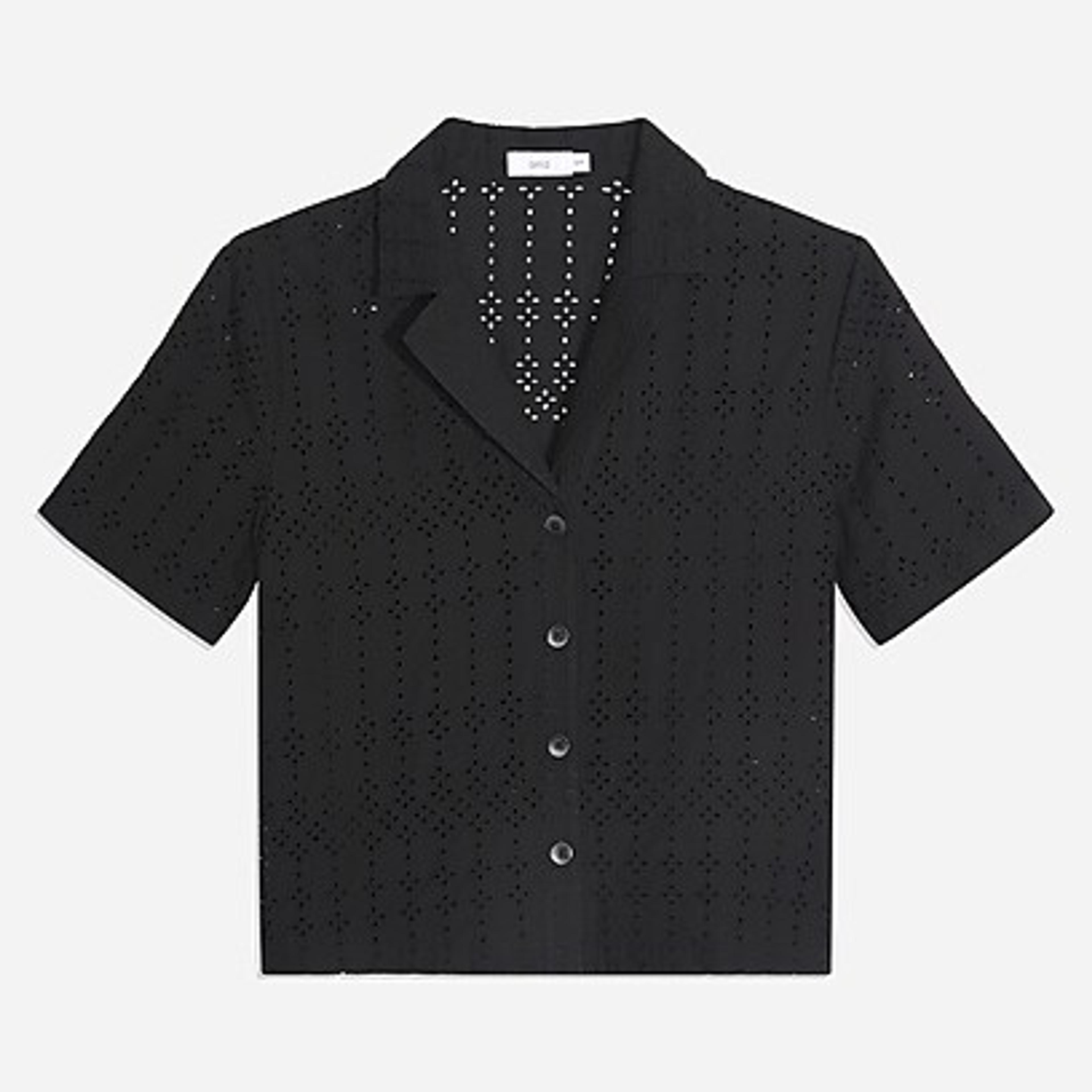 Onia camp-collar eyelet shirt