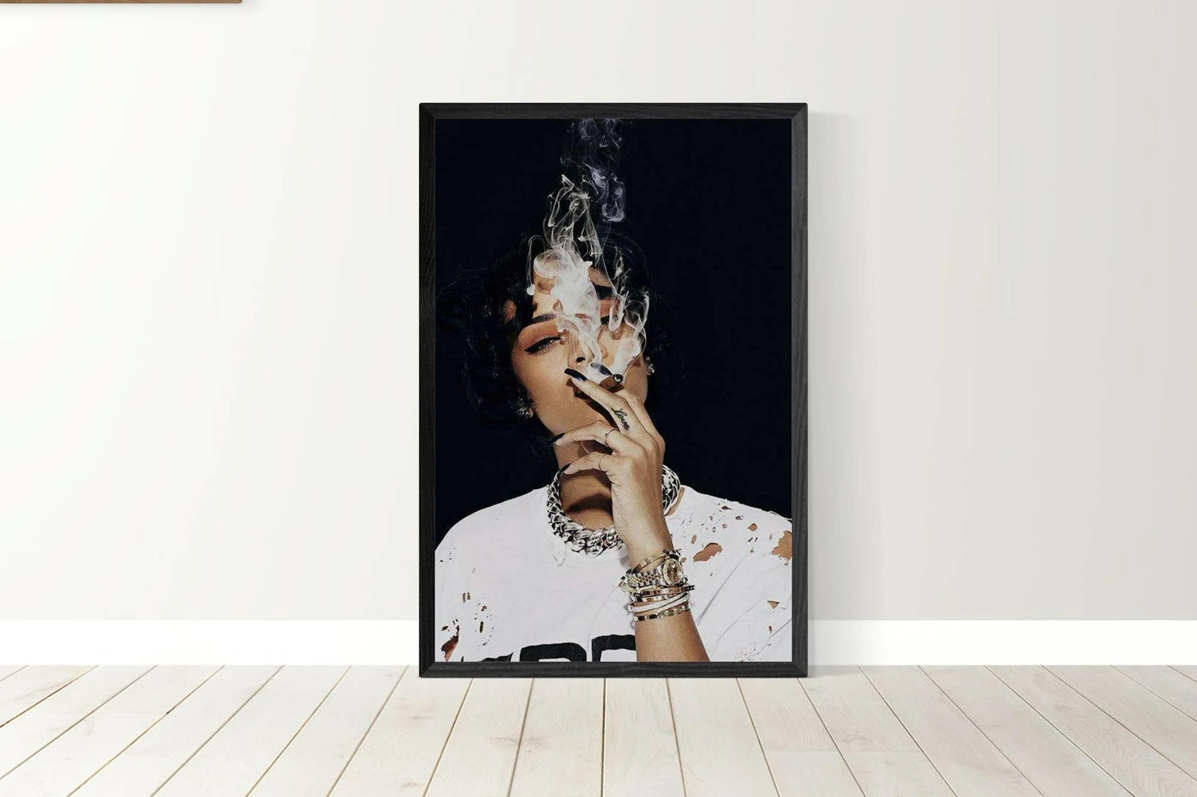 Rihanna, Smoking Blunt, Art Print