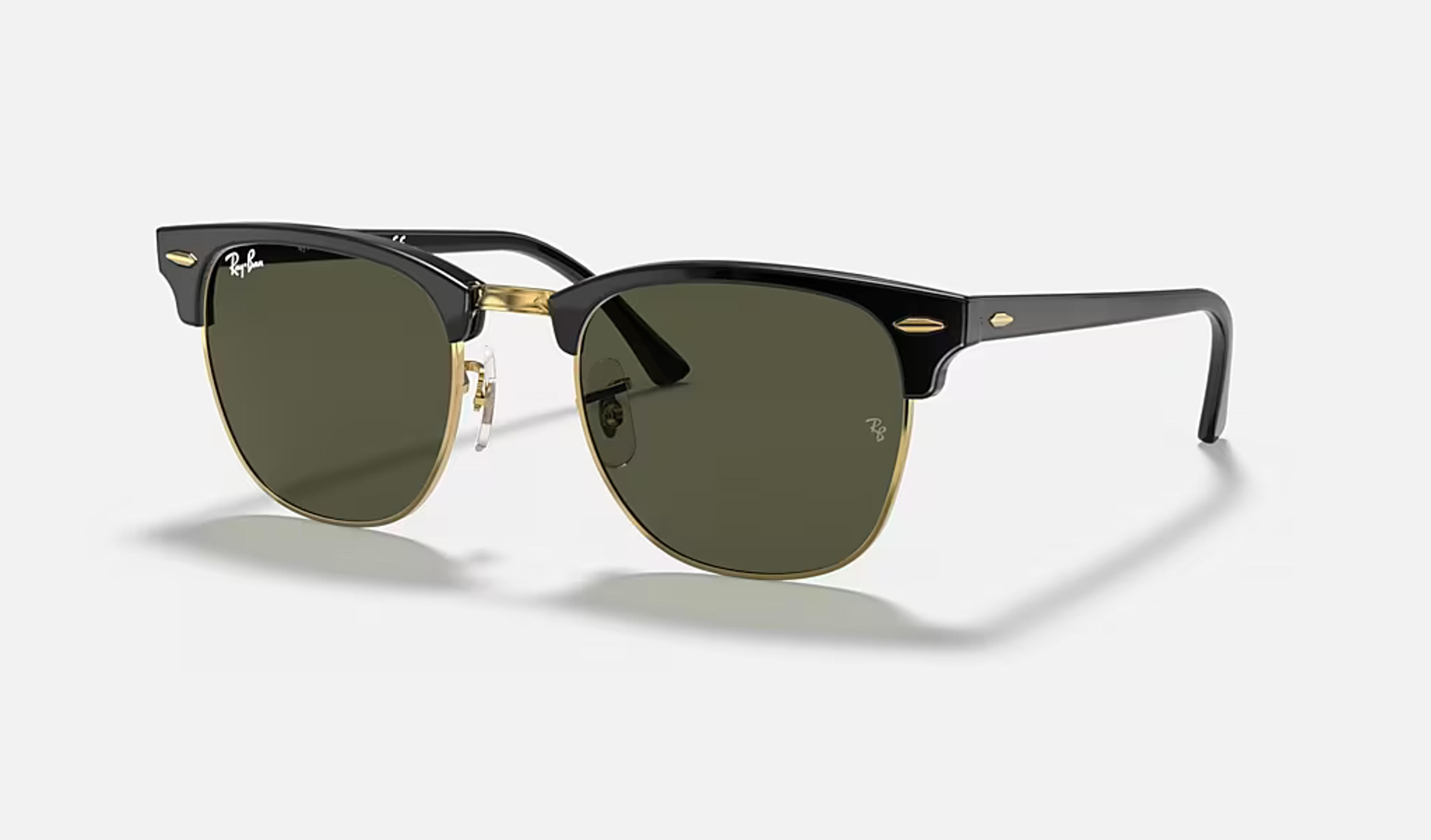 Clubmaster Classic Sunglasses in Black On Gold and Green - RB3016 | Ray-Ban® CH
