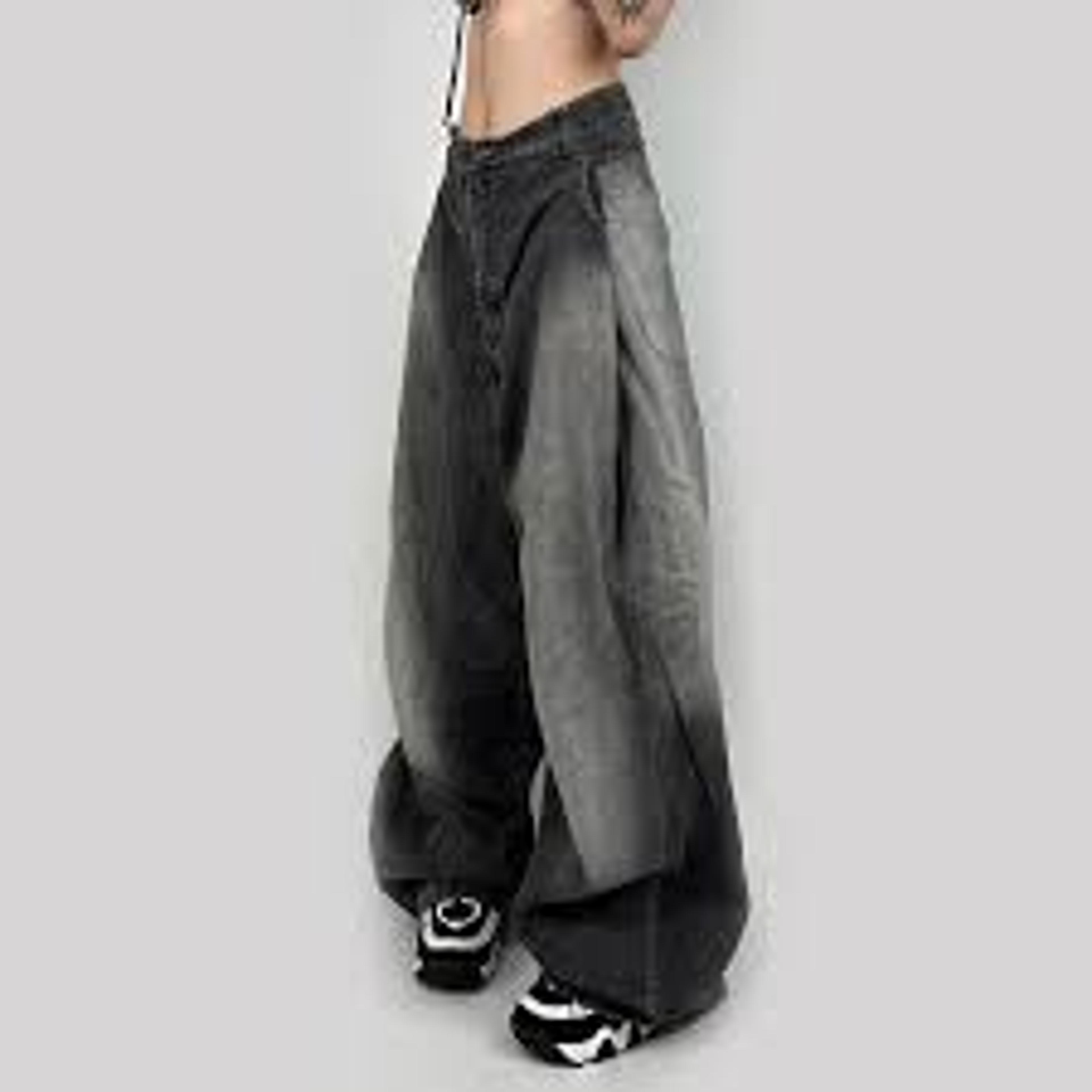 Oversized Baggy High Waist Wide Leg Denim Cargo Pants for Women - Streetwear Y2K Vintage Harajuku Mom Jeans - Korean 90s Style Grunge Pant