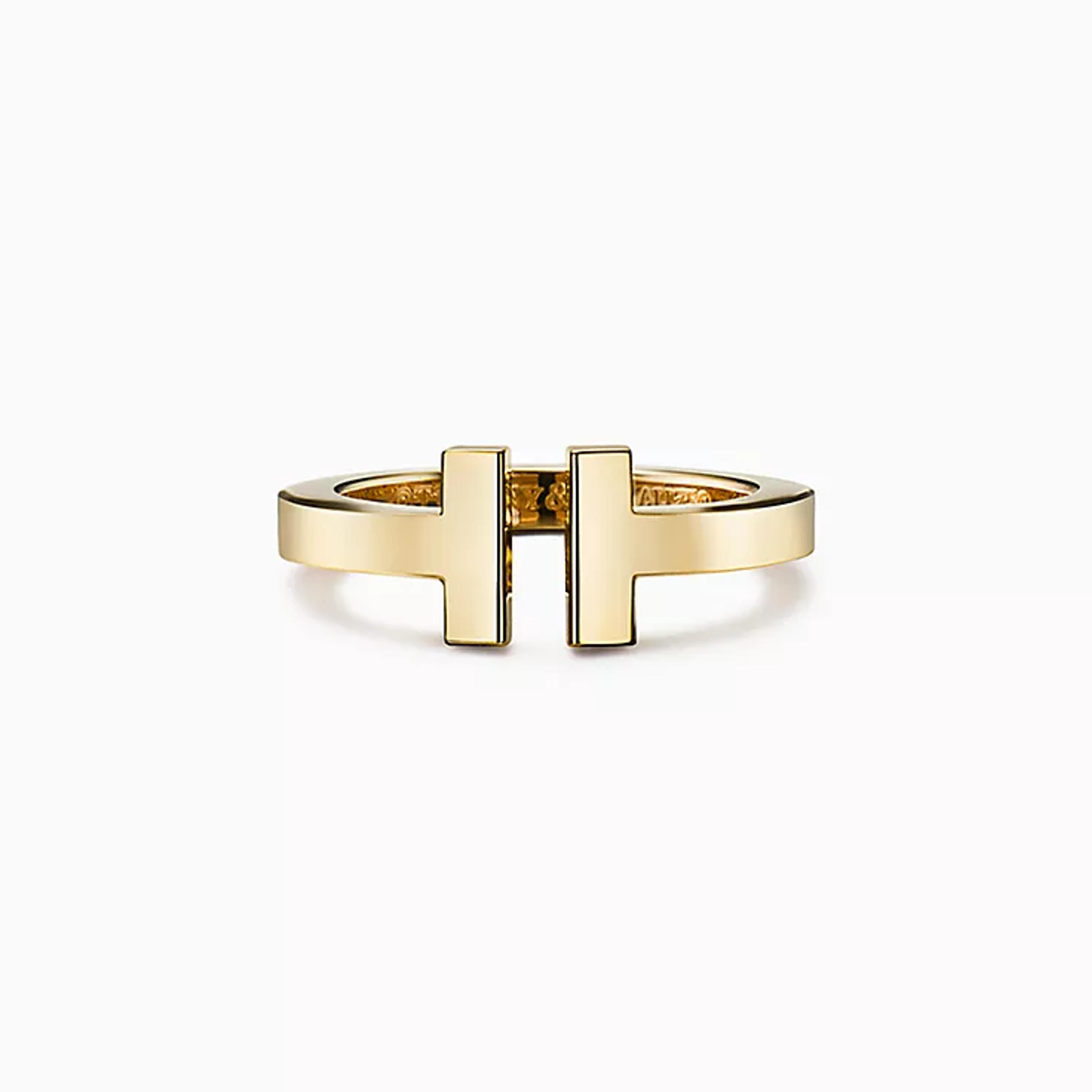 Tiffany T Square Ring in Yellow Gold | Tiffany & Co.