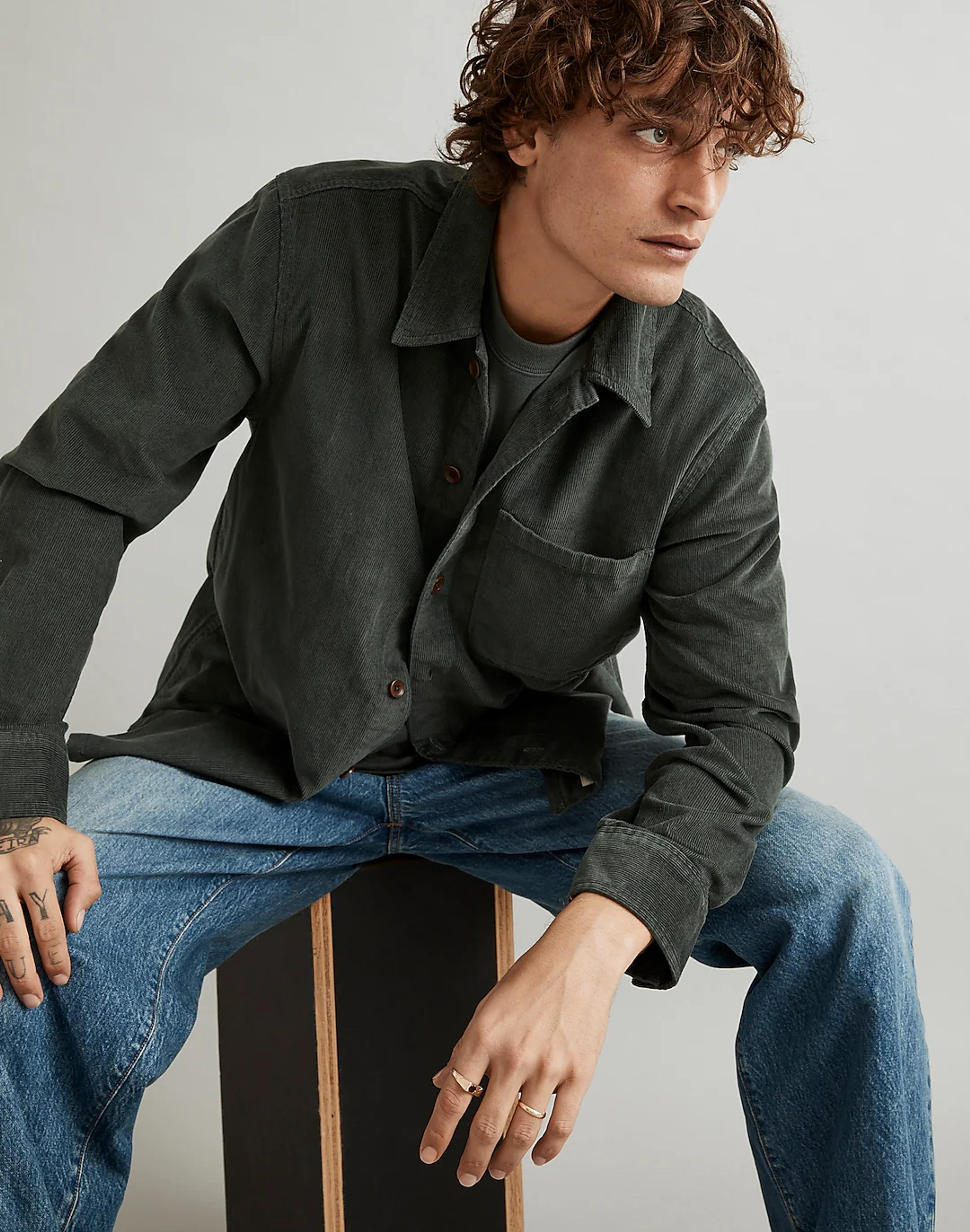 Corduroy Easy Long-Sleeve Shirt