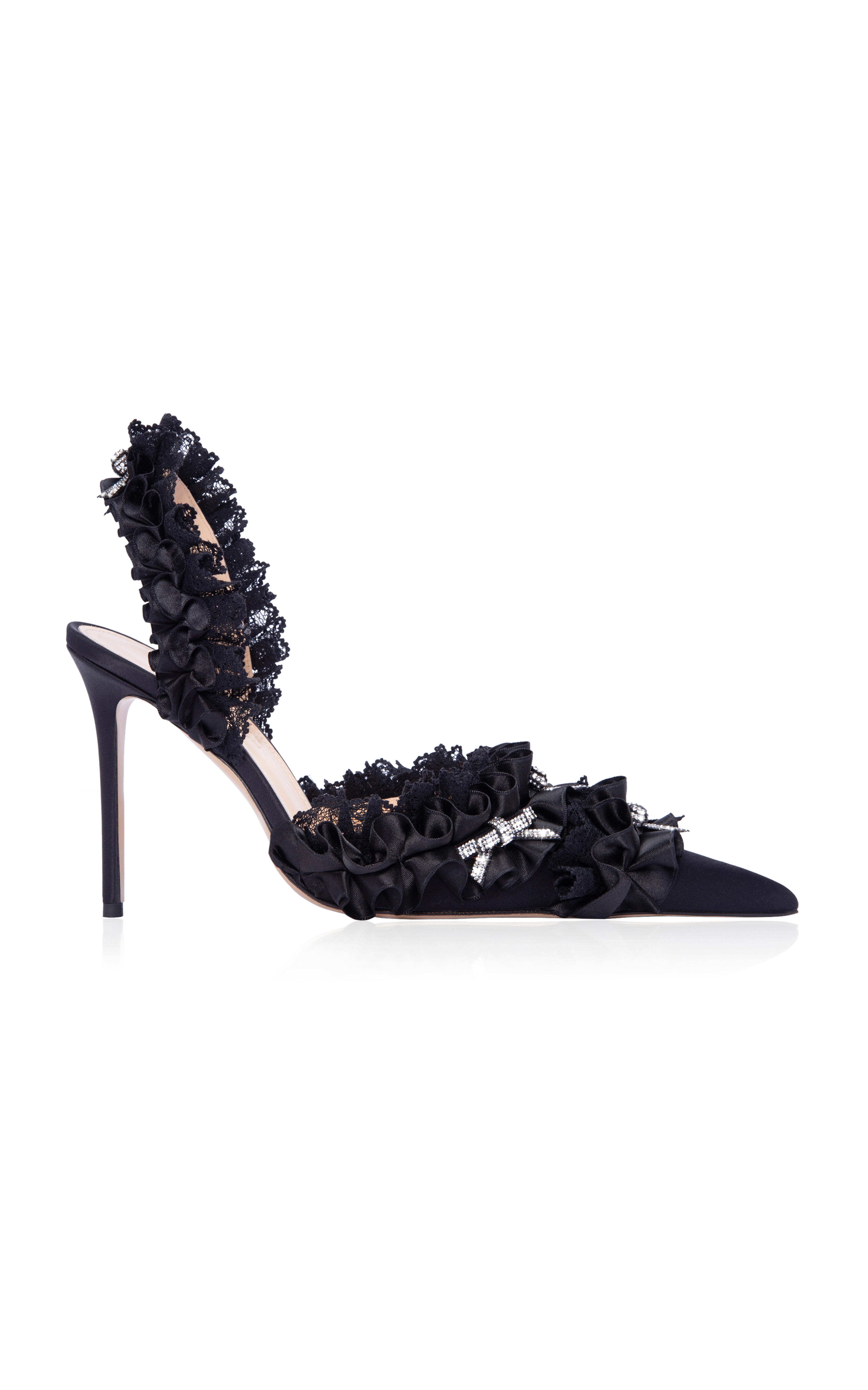 Beauty Of Antoinette Silk Slingback Pumps By Mach & Mach | Moda Operandi