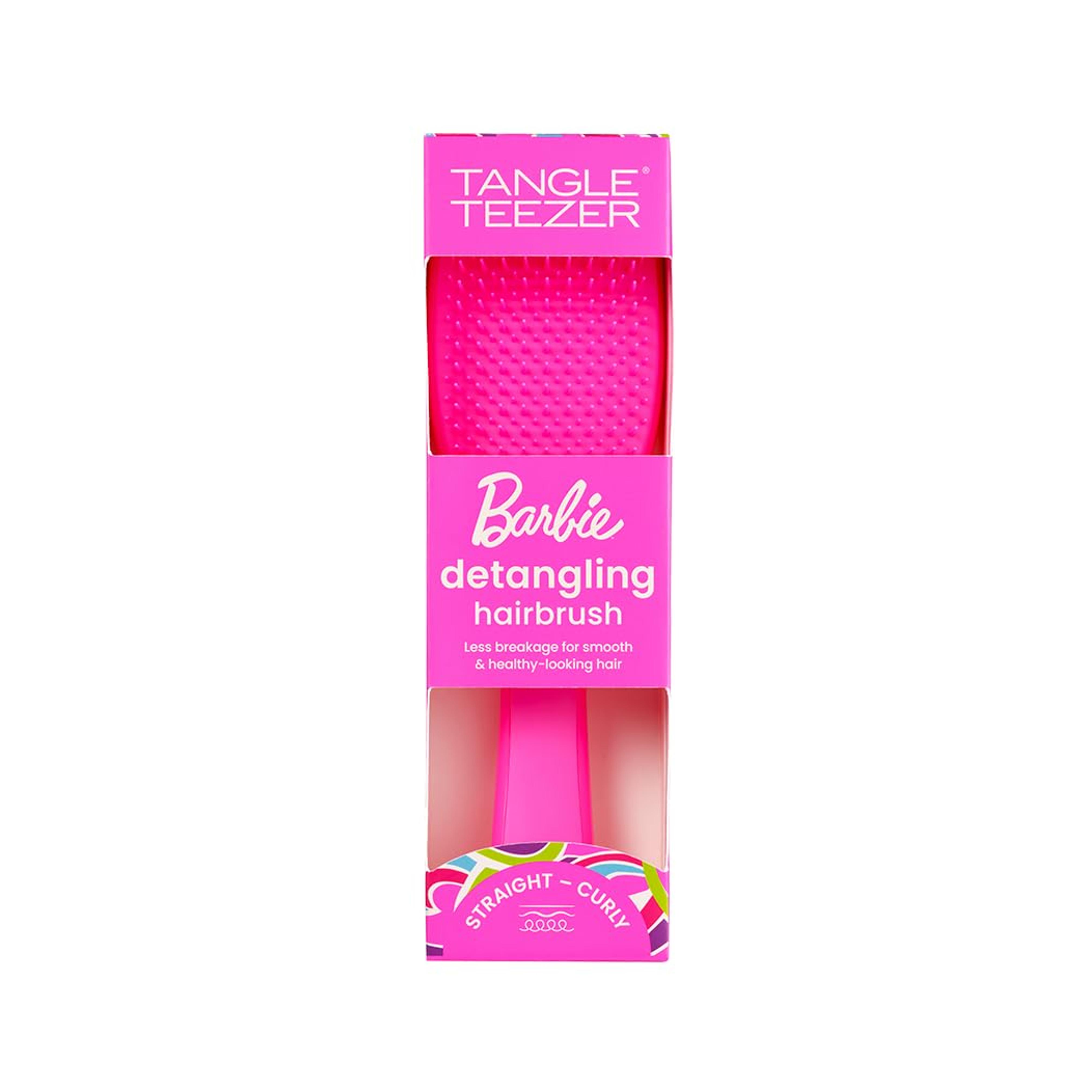 Tangle Teezer x Barbie The Ultimate Detangling Brush, Dry and Wet Hair Brush Detangler for All Hair Types, Totally Pink