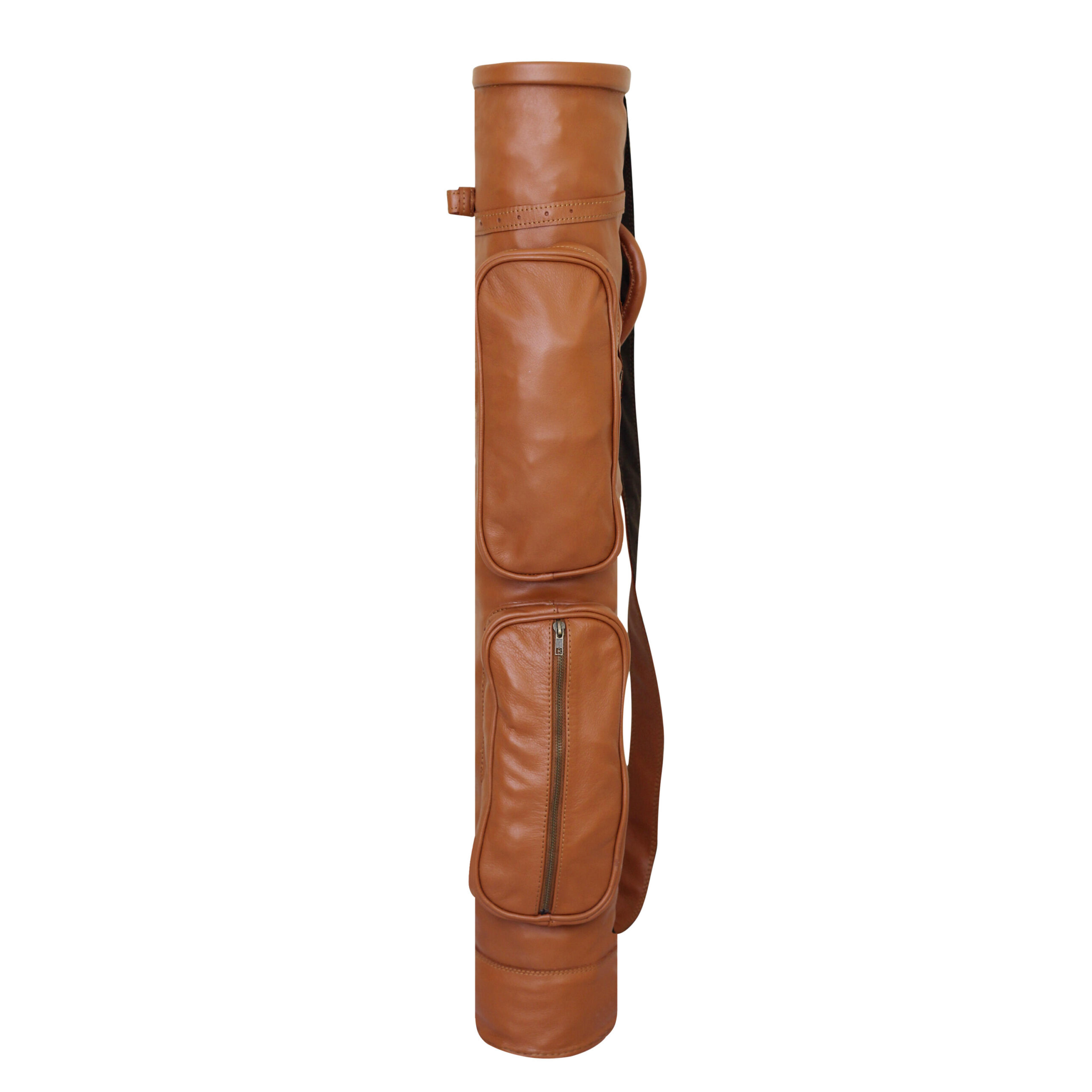 Classic Brown Leather Sunday Golf Bag | Golf Carry Bag