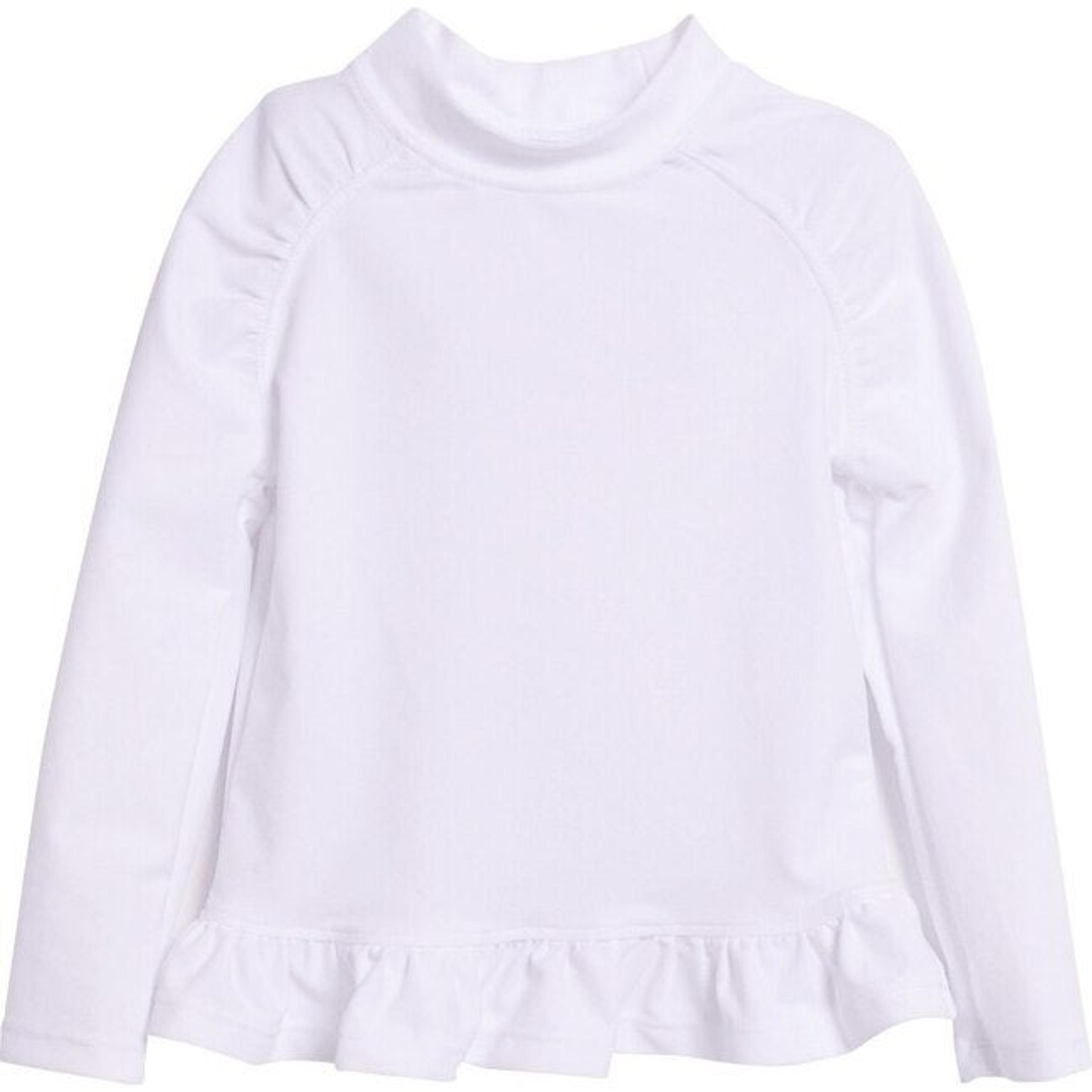 Ruffle Rash Guard, White - Flap Happy Swim | Maisonette