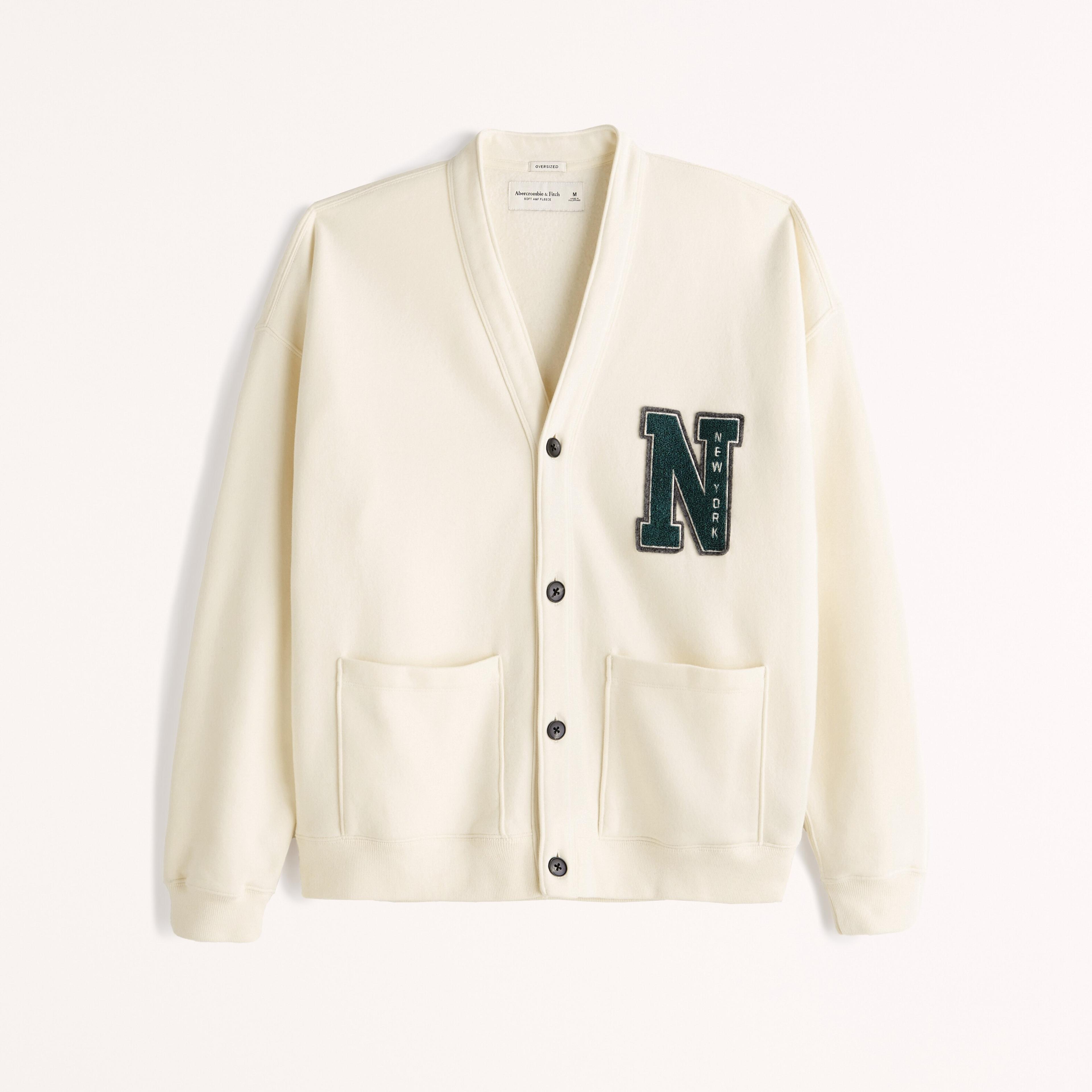 Varsity Fleece Cardigan