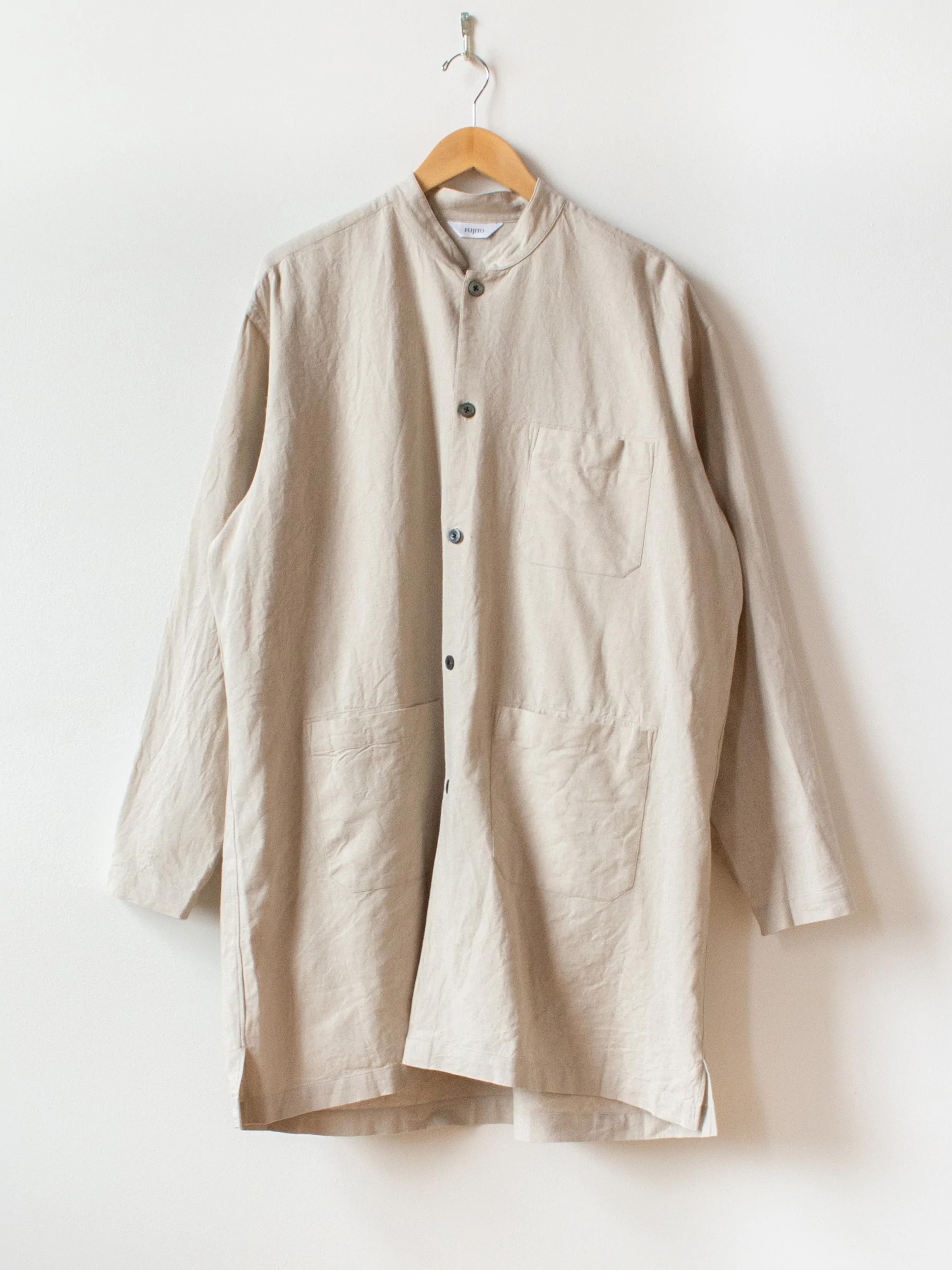 Li / Co Canvas Shirt Coat - Natural - 3