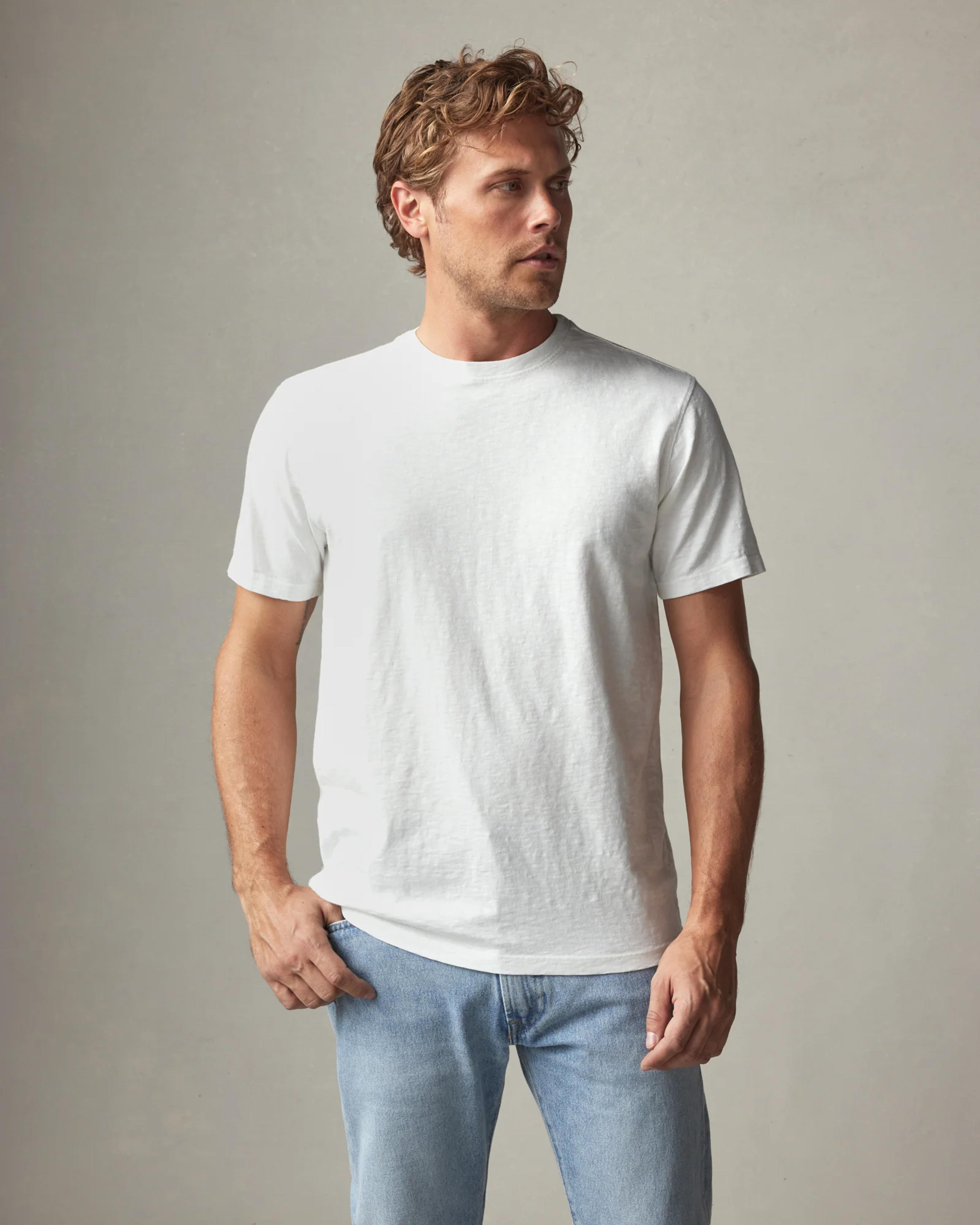 Premium Slub Crew Tee - Silver Sage