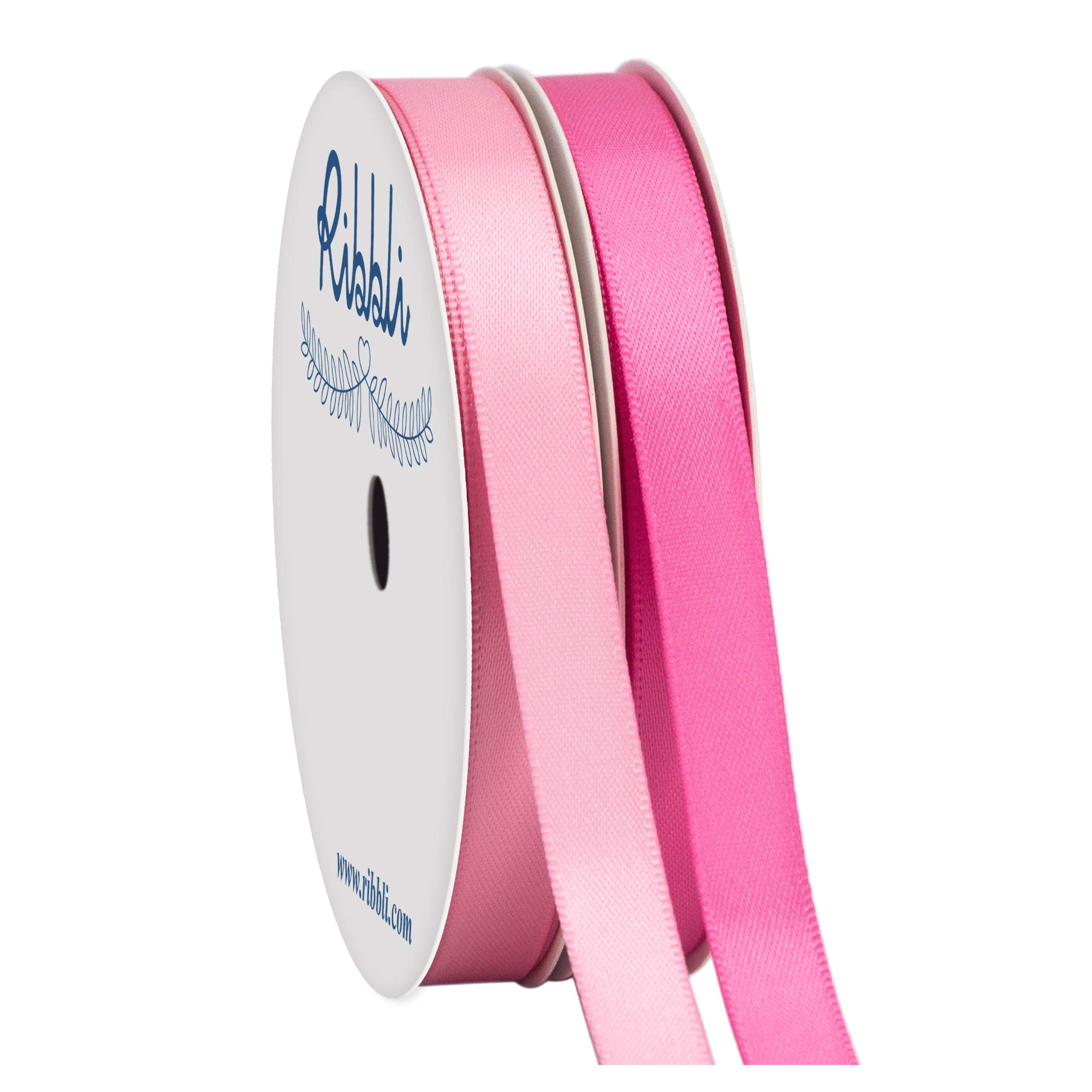 Amazon.com: Ribbli 2 Rolls Satin Pink & Hot Pink Craft Ribbon,Total 20 Yards,(Satin Pink 3/8-Inch x 10-Yard,Satin Hot Pink 3/8-Inch x 10-Yard)